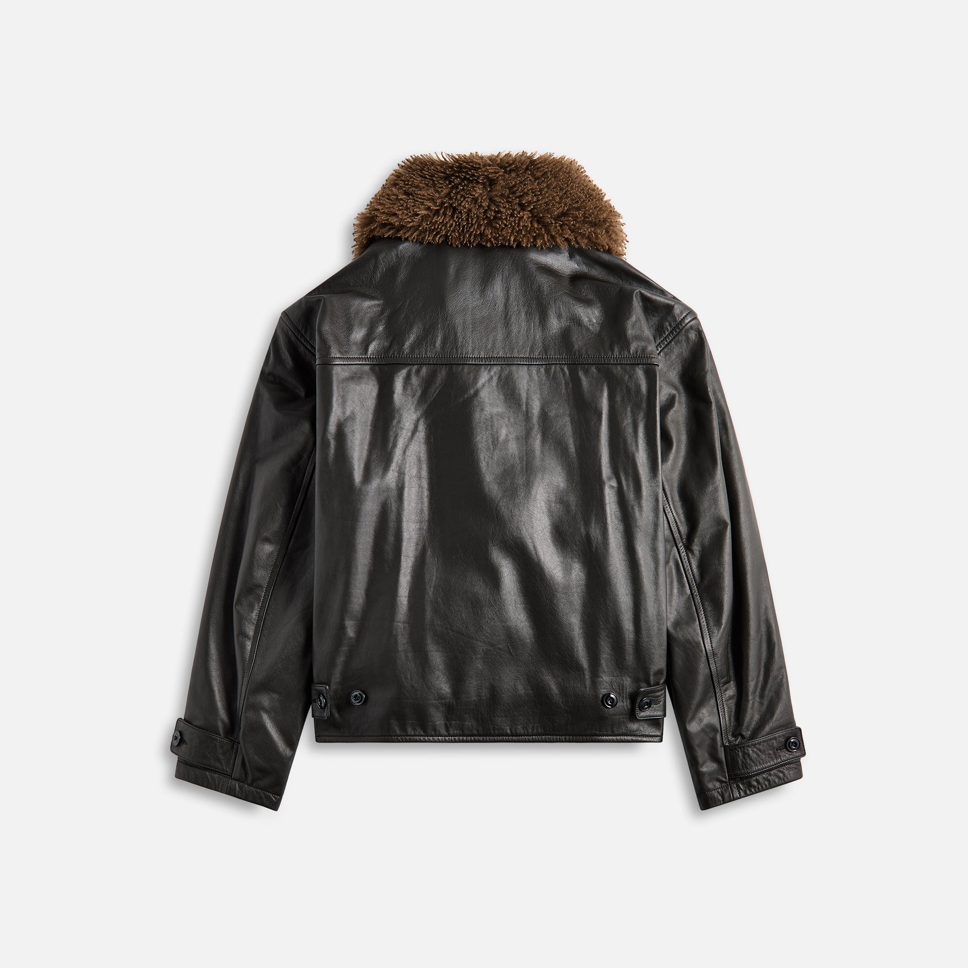 Lemaire Quilted Leather Blouson - Dark Espresso