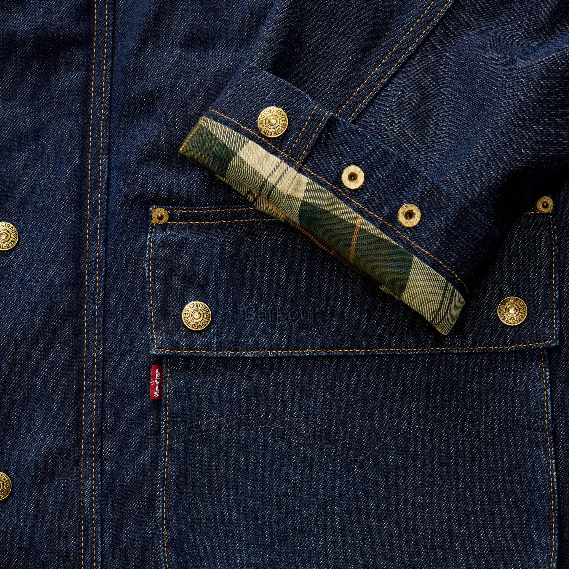 Levi's x Barbour Oversized Bedale Jacket - Dark Wash