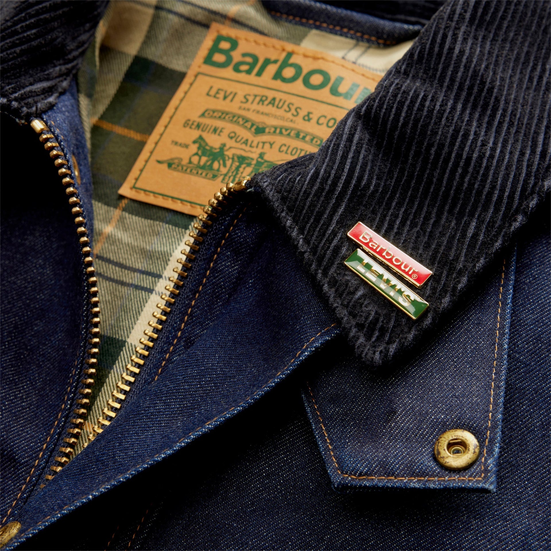 Levi's x Barbour Oversized Bedale Jacket - Dark Wash