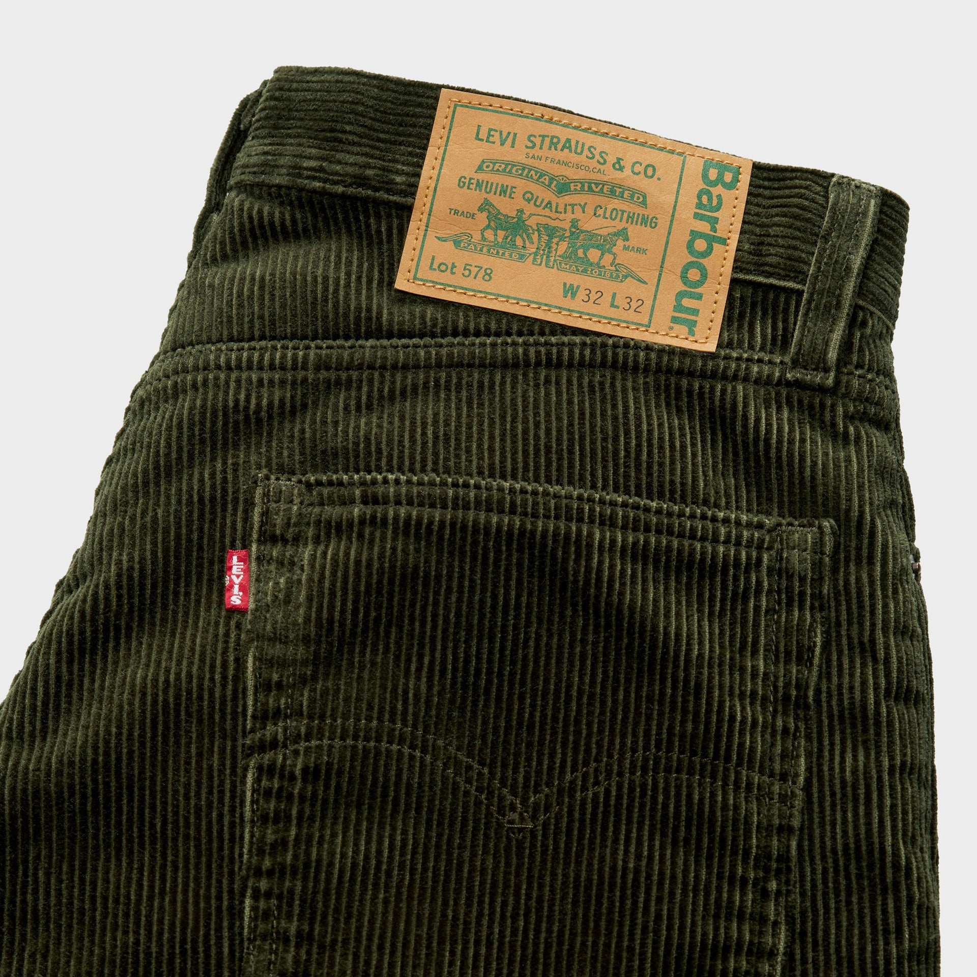 Levi's x Barbour 578™ Pleated Baggy Jeans - Rosin / Green