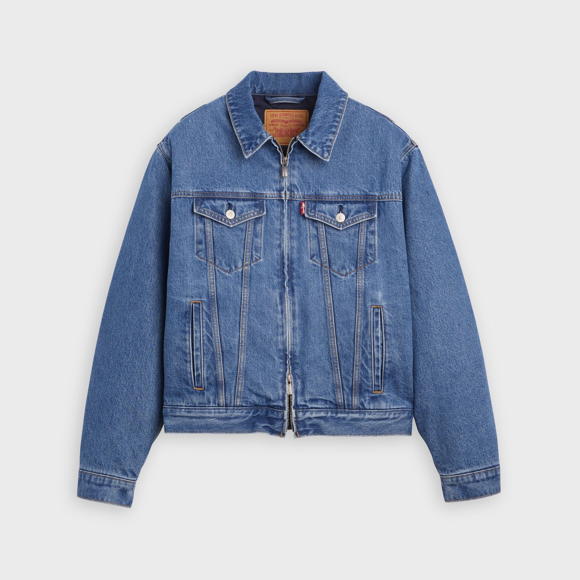 f*i様 KITH × LEVI'S Salt AOP Trucker Levi's x Sky High Farm Goods Trucker Jacket - Rinse – Kith