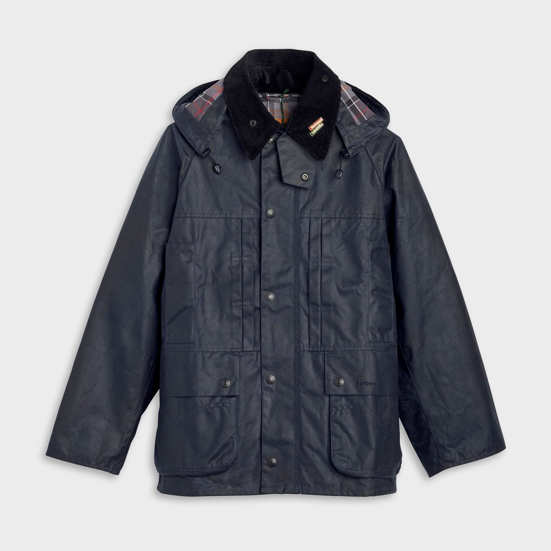 Levi's x Barbour Oversized Bedale Waxed Jacket - Dark Wash