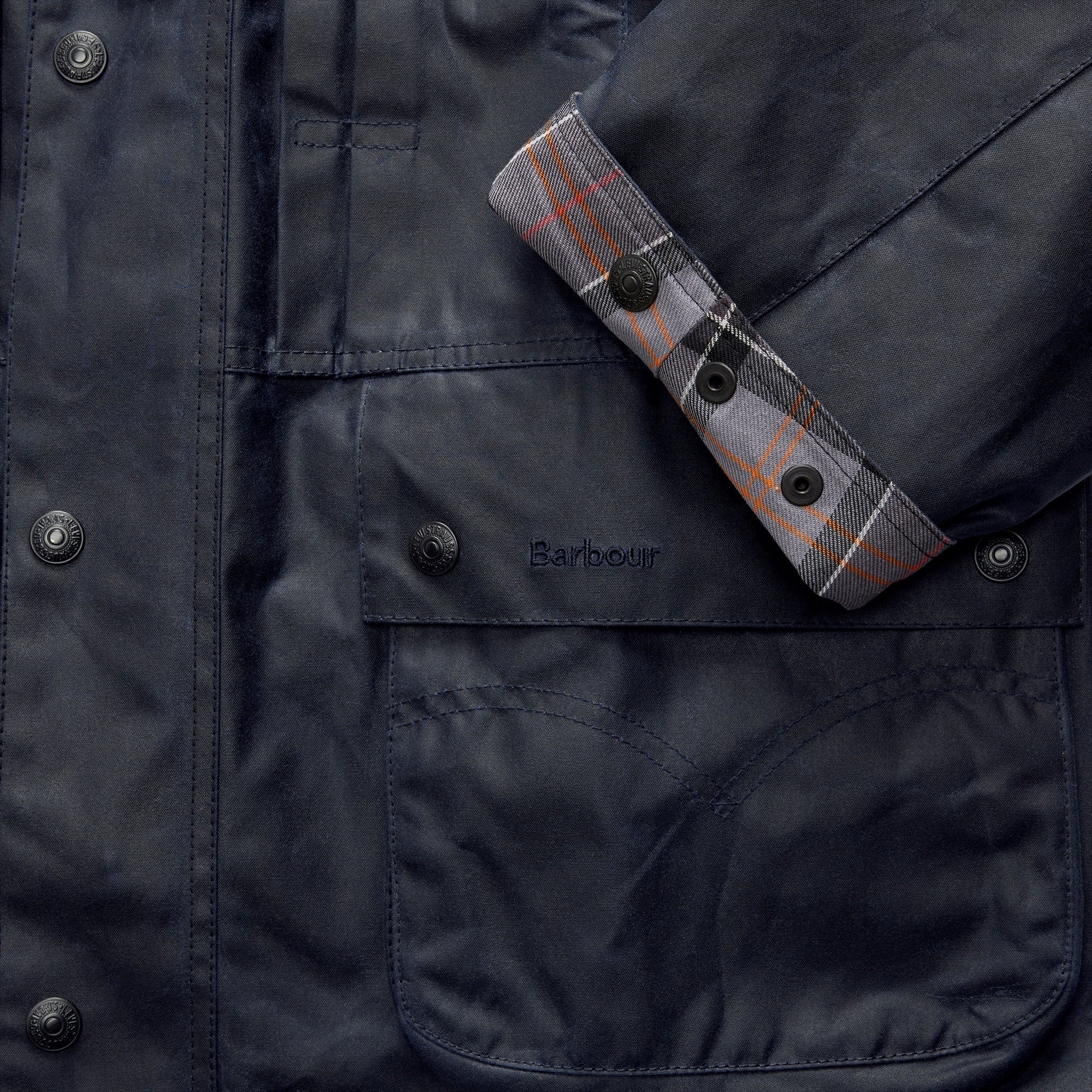 Levi's x Barbour Oversized Bedale Waxed Jacket - Dark Wash – Kith