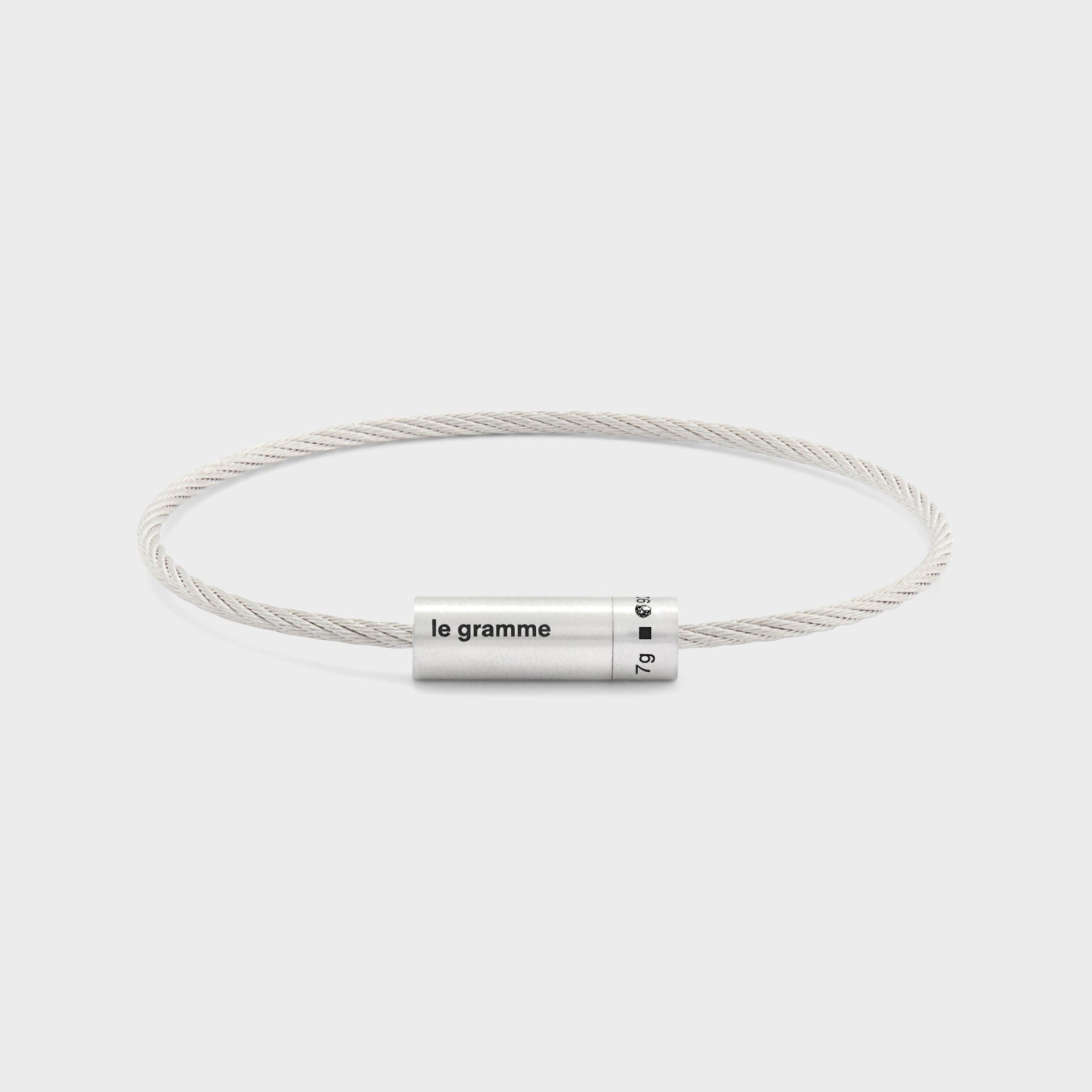 Le Gramme 7g Cable Bracelet - Silver