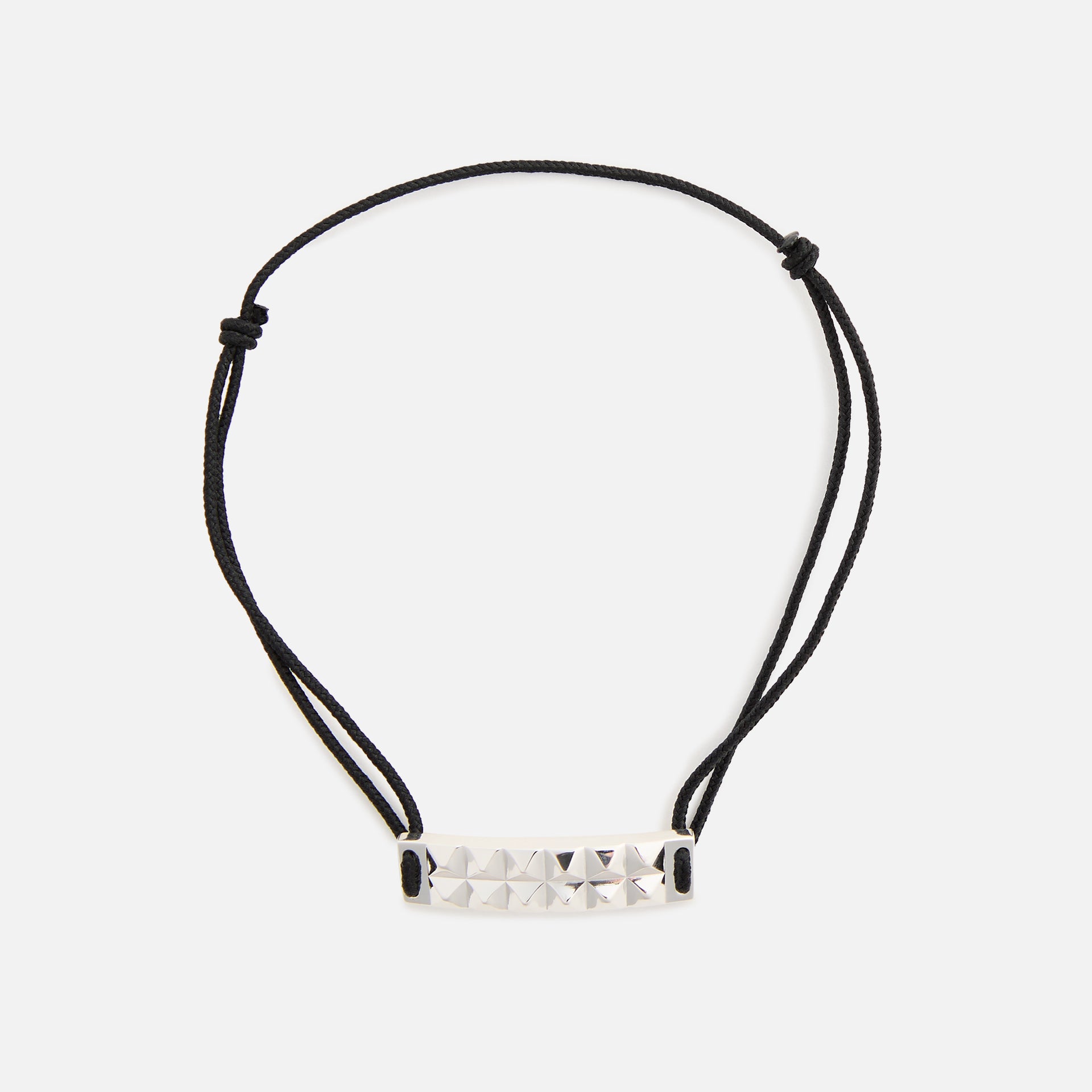 Le Gramme 5 Grammes Pyramid Cord Polished - Black / Silver