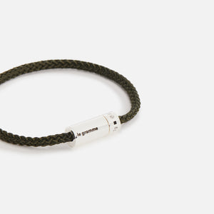 Le Gramme 7G Polished Nato Cable Bracelet - Khaki