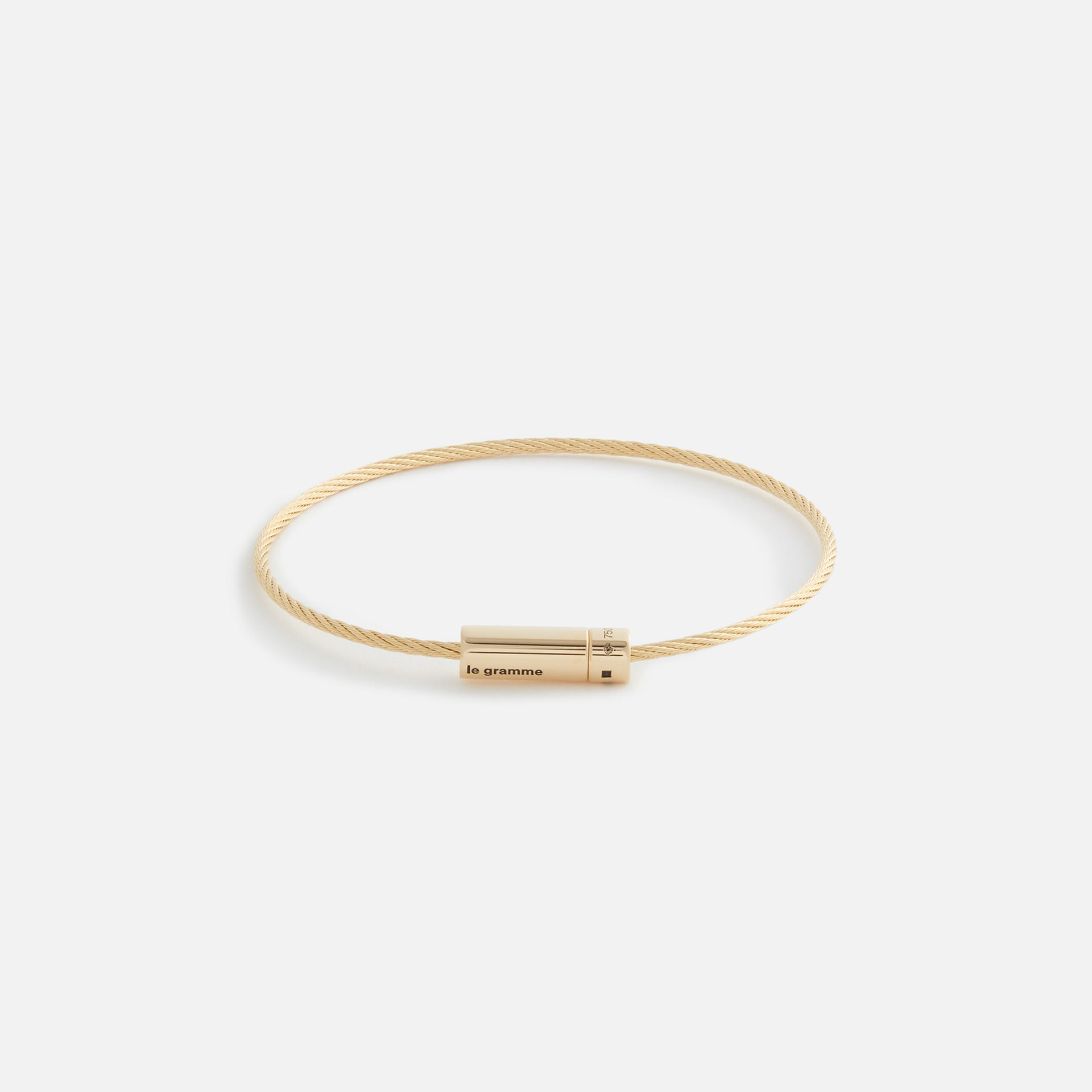 Le Gramme 11G Polished Yellow Gold 18kt Cable Bracelet - Gold