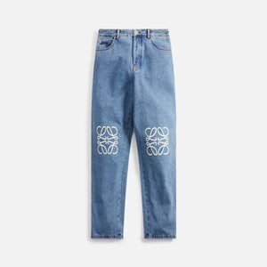 Loewe Anagram Baggy Jeans - Mid Blue Denim