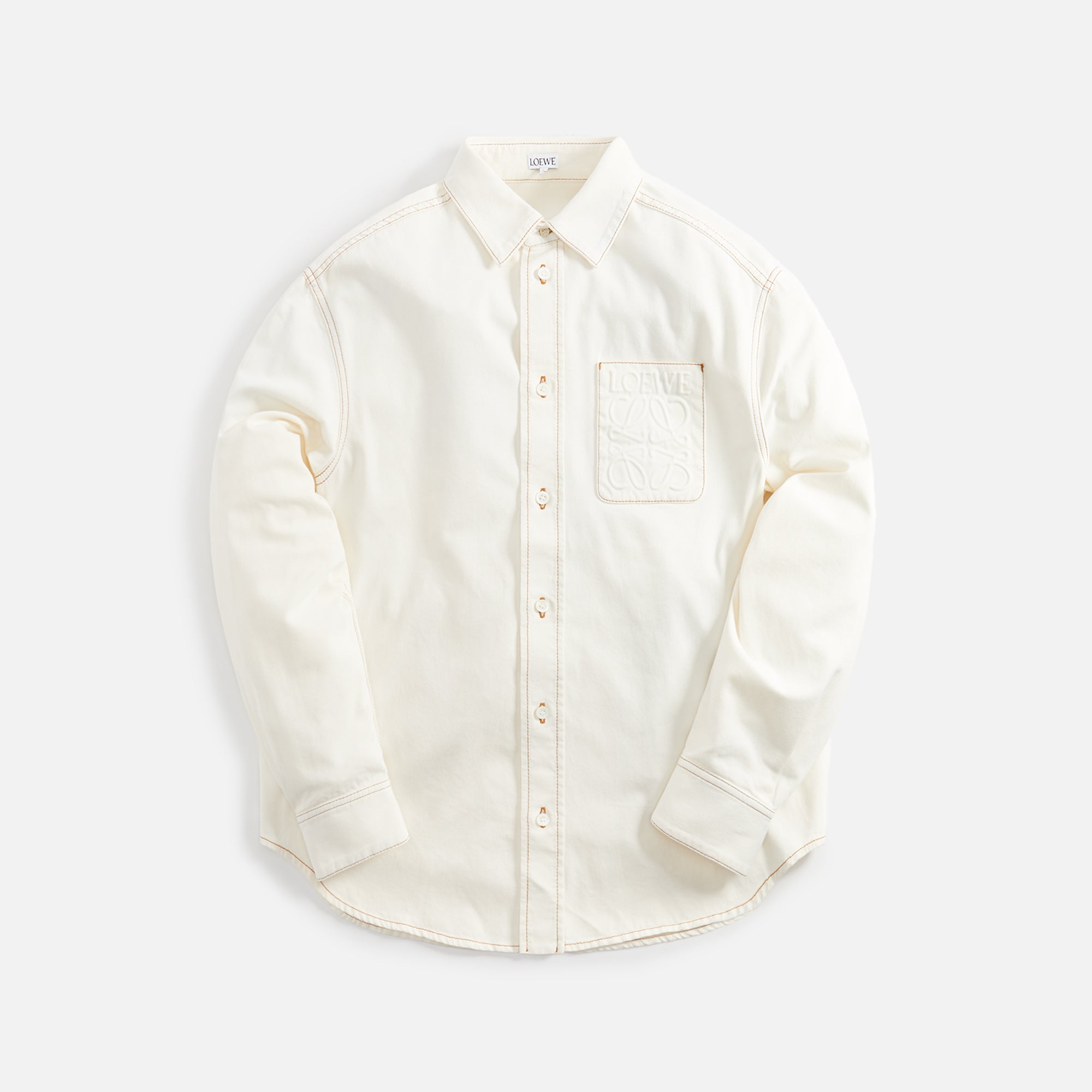 Loewe Debossed Anagram Shirt - Faded White – Kith