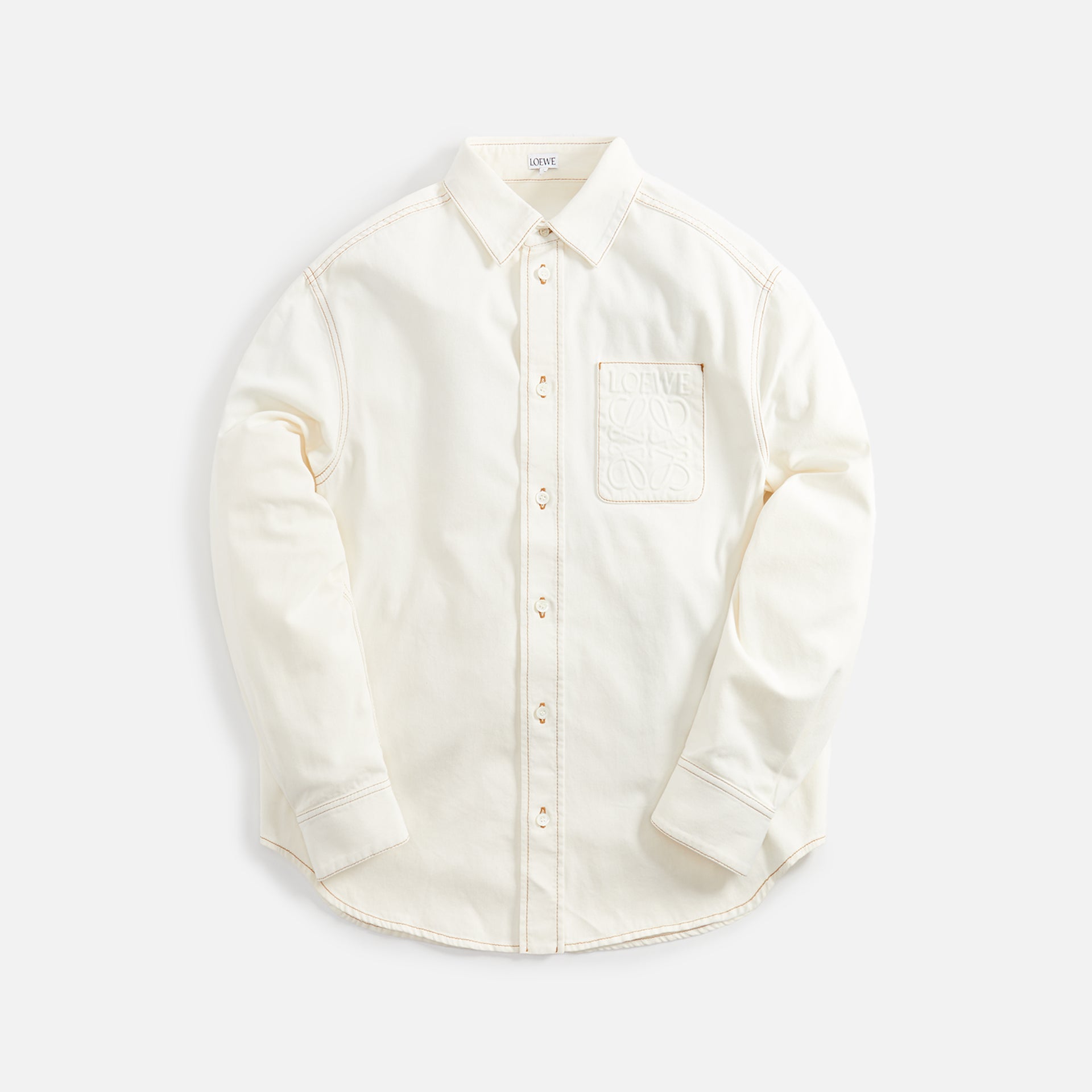 Loewe Debossed Anagram Shirt - Faded White