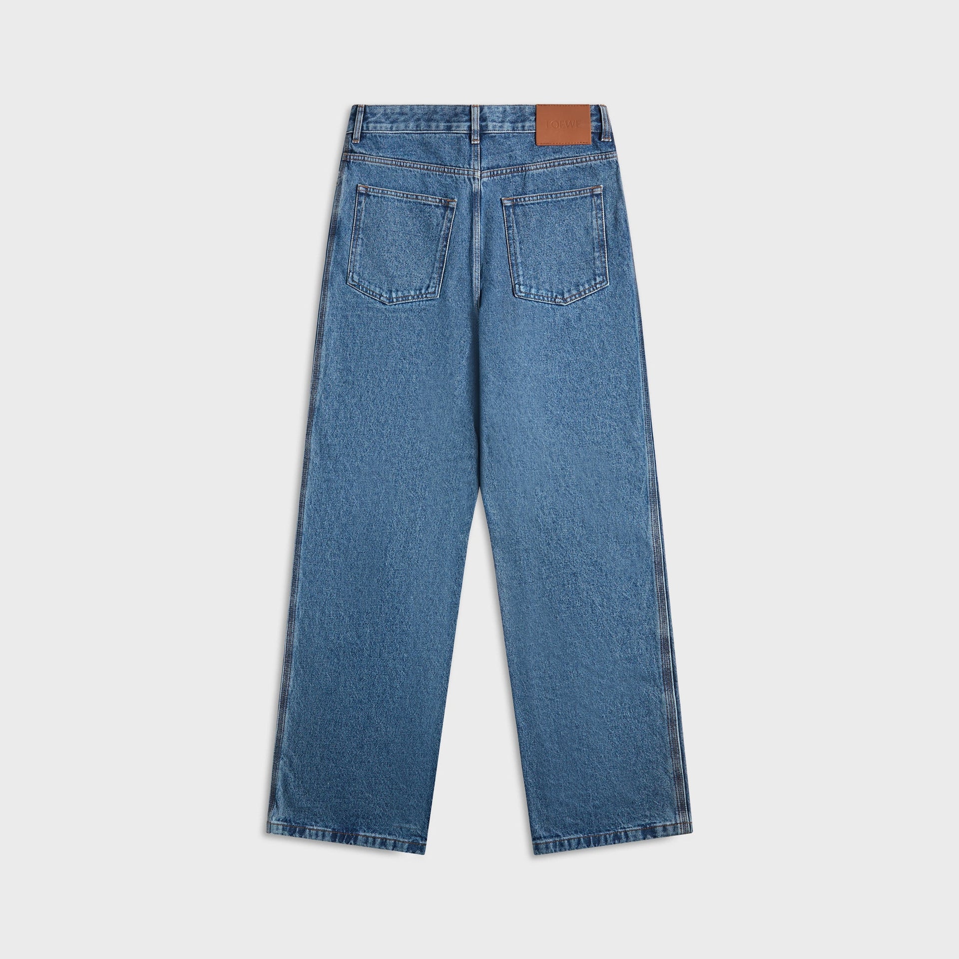 Loewe Anagram Baggy Jeans - Mid Blue Denim