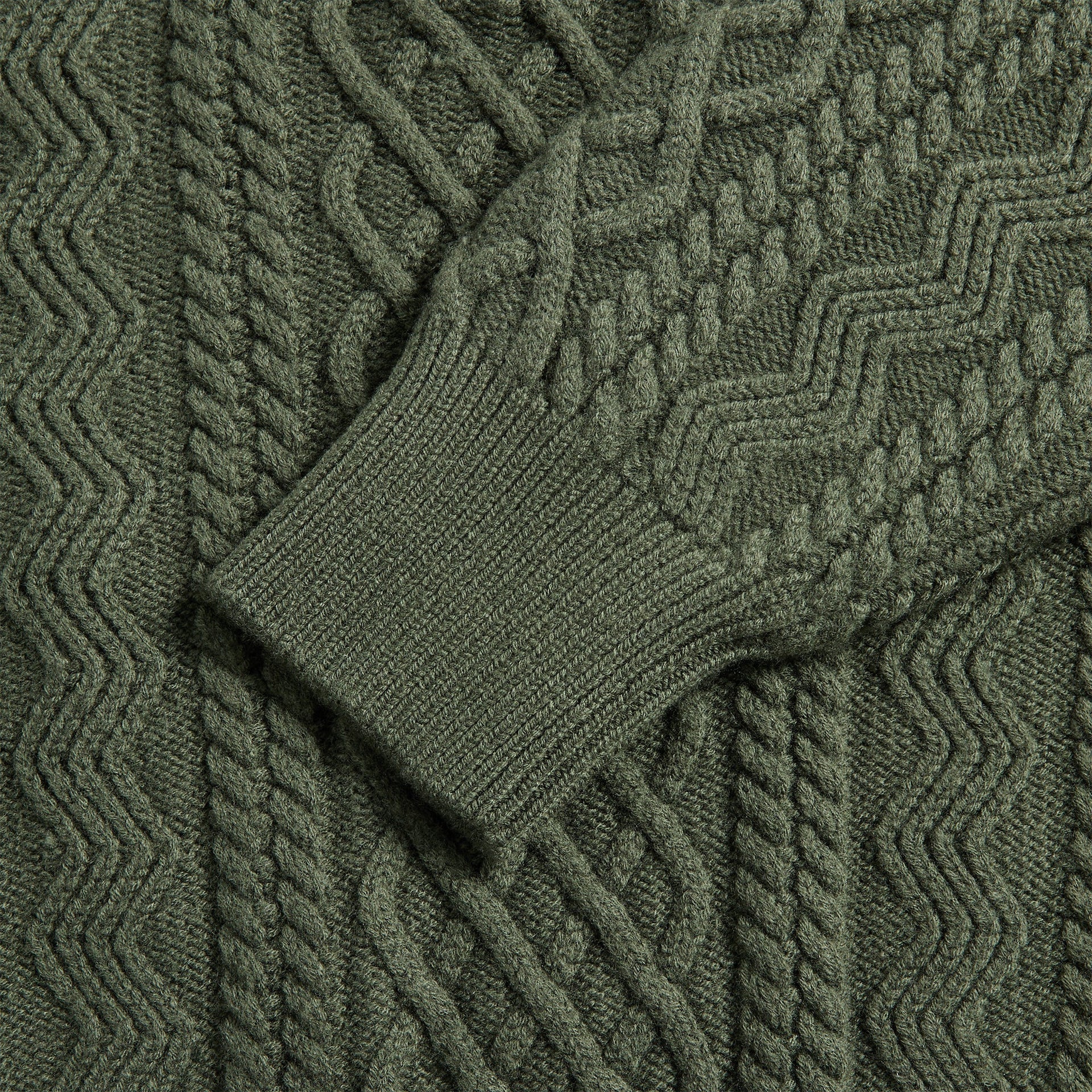 Loewe Zip Up Sweater - Khaki Green