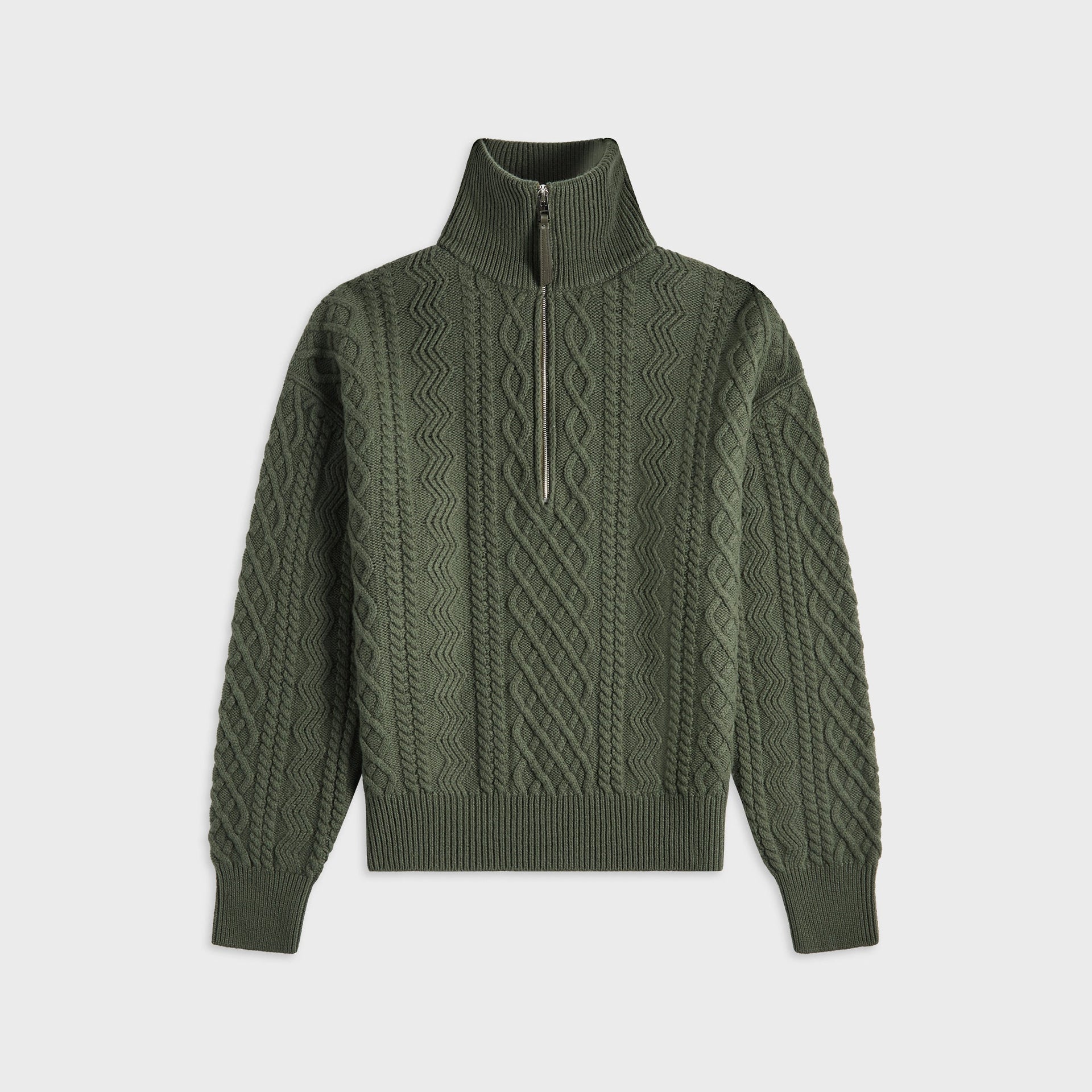 Loewe Zip Up Sweater - Khaki Green