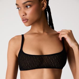 Kith Women Mesh Balconette Bralette - Black