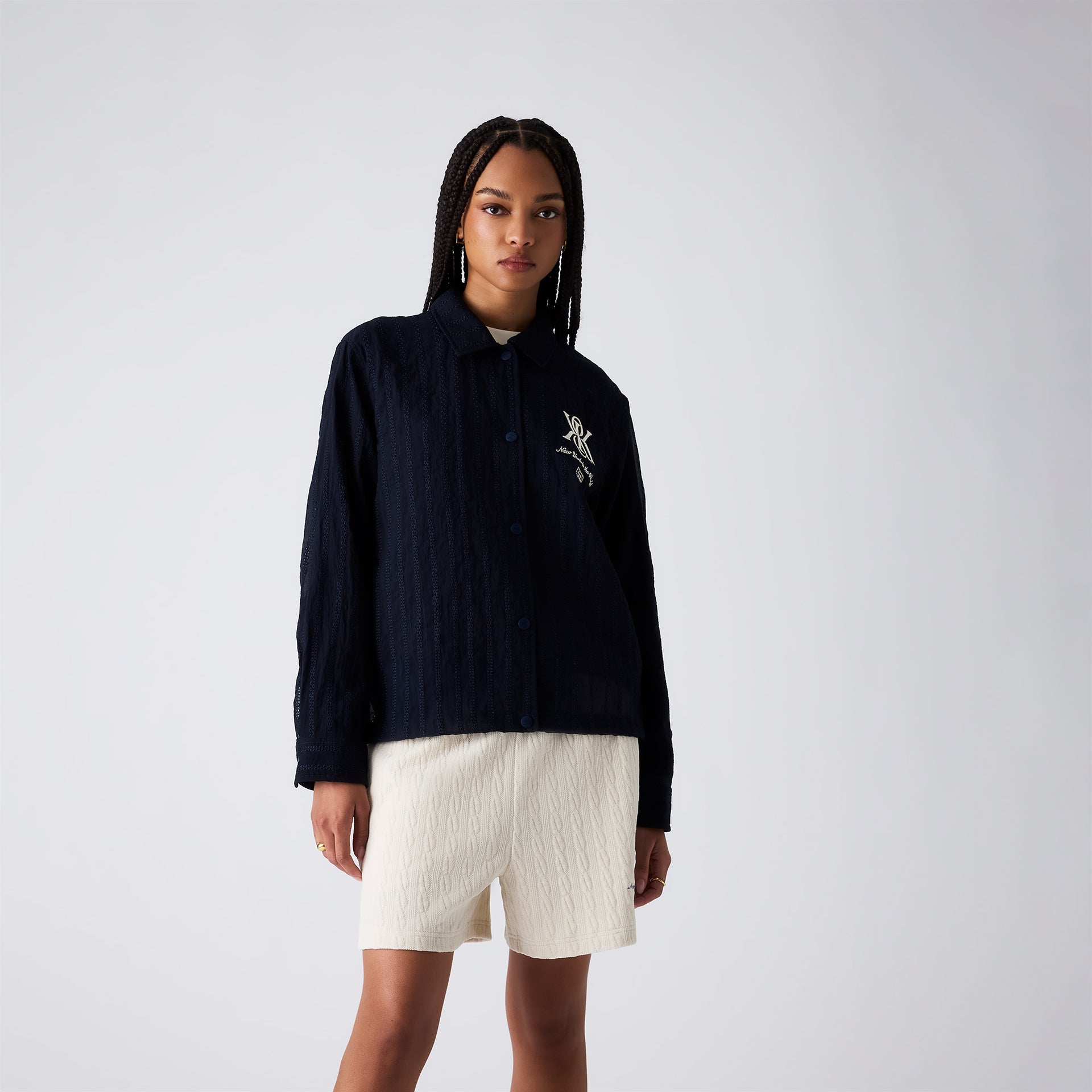 Kith Women Kieran Crest Coaches Jacket - Nocturnal