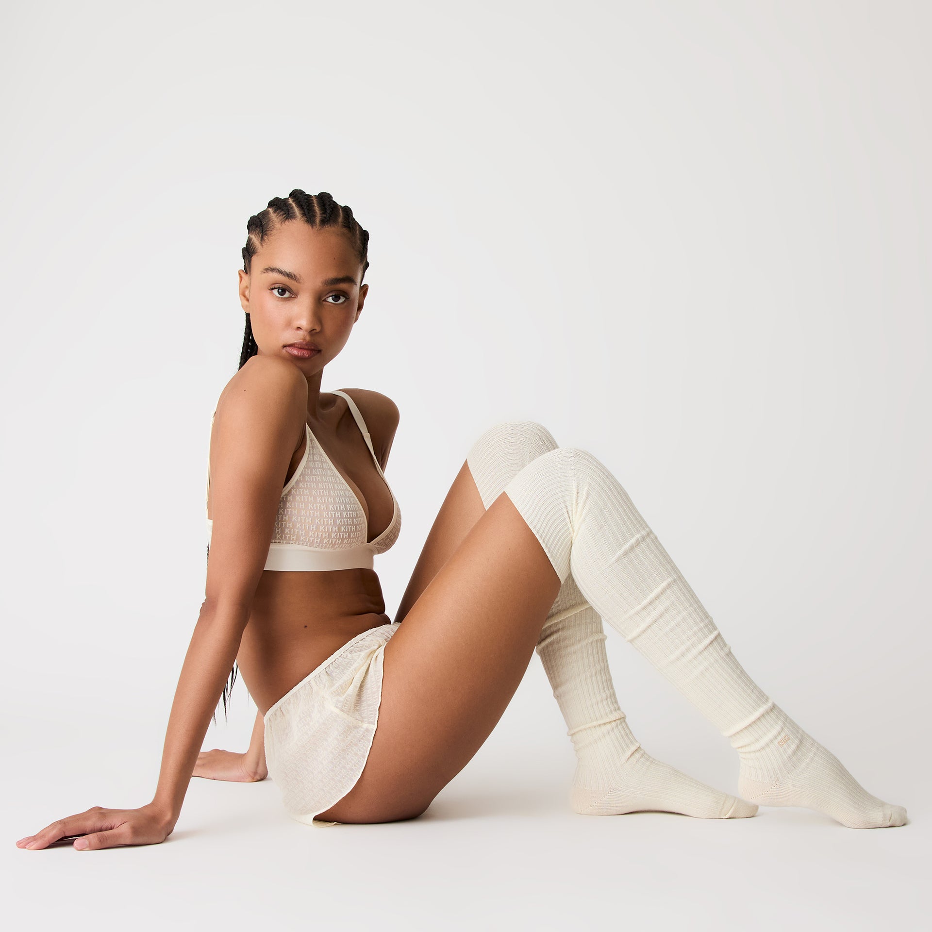 Kith Women Merino Thigh High Sock - Muslin