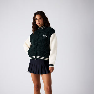 UrlfreezeShops Women Wyler Cable Full Zip Sweater - Stadium