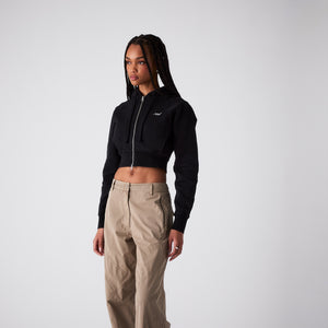 UrlfreezeShops Women Davin Cropped Hoodie - Black