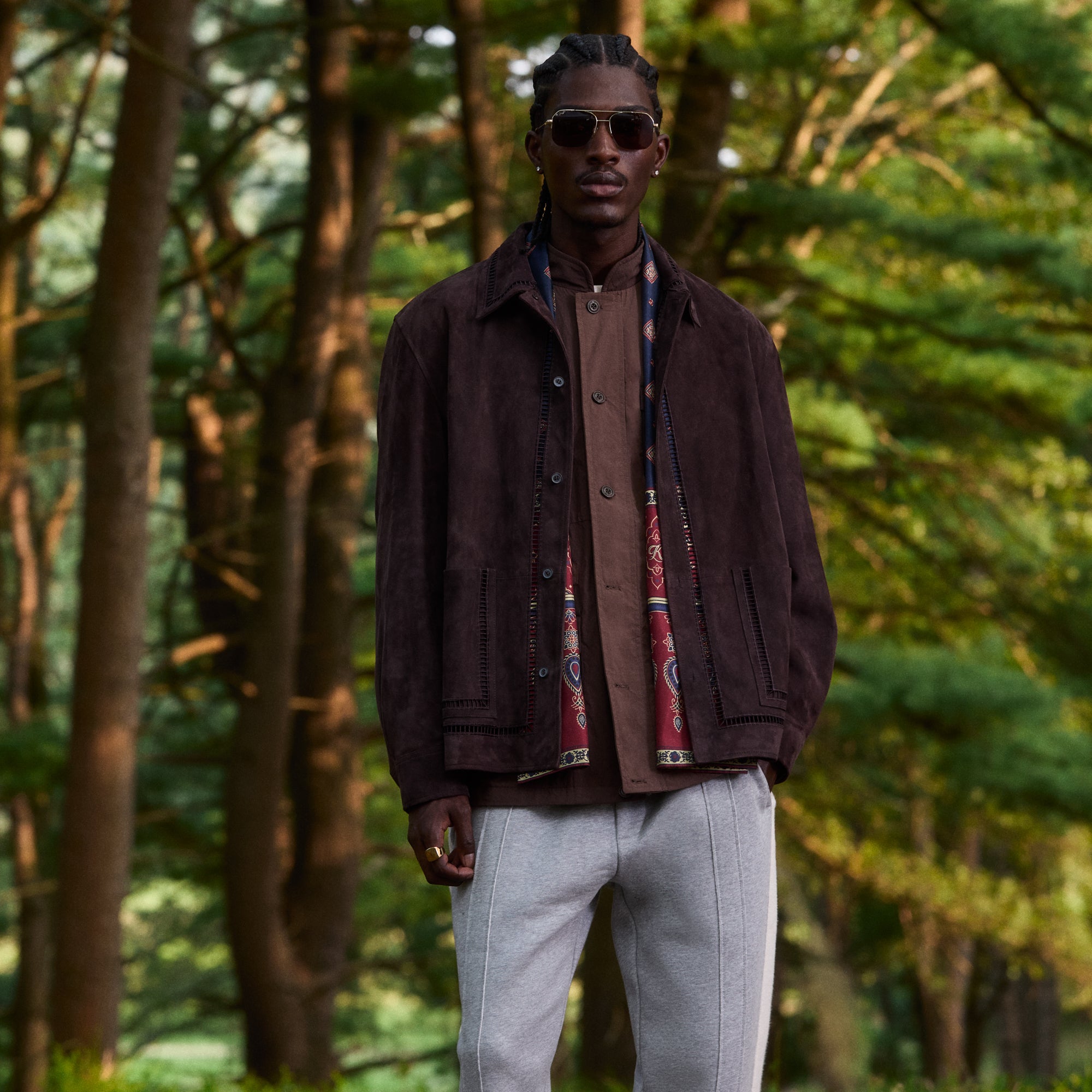 ジャケット・アウター Kith Ladder Stitch Suede Overshirt Kith Ladder Stitch Suede Overshirt