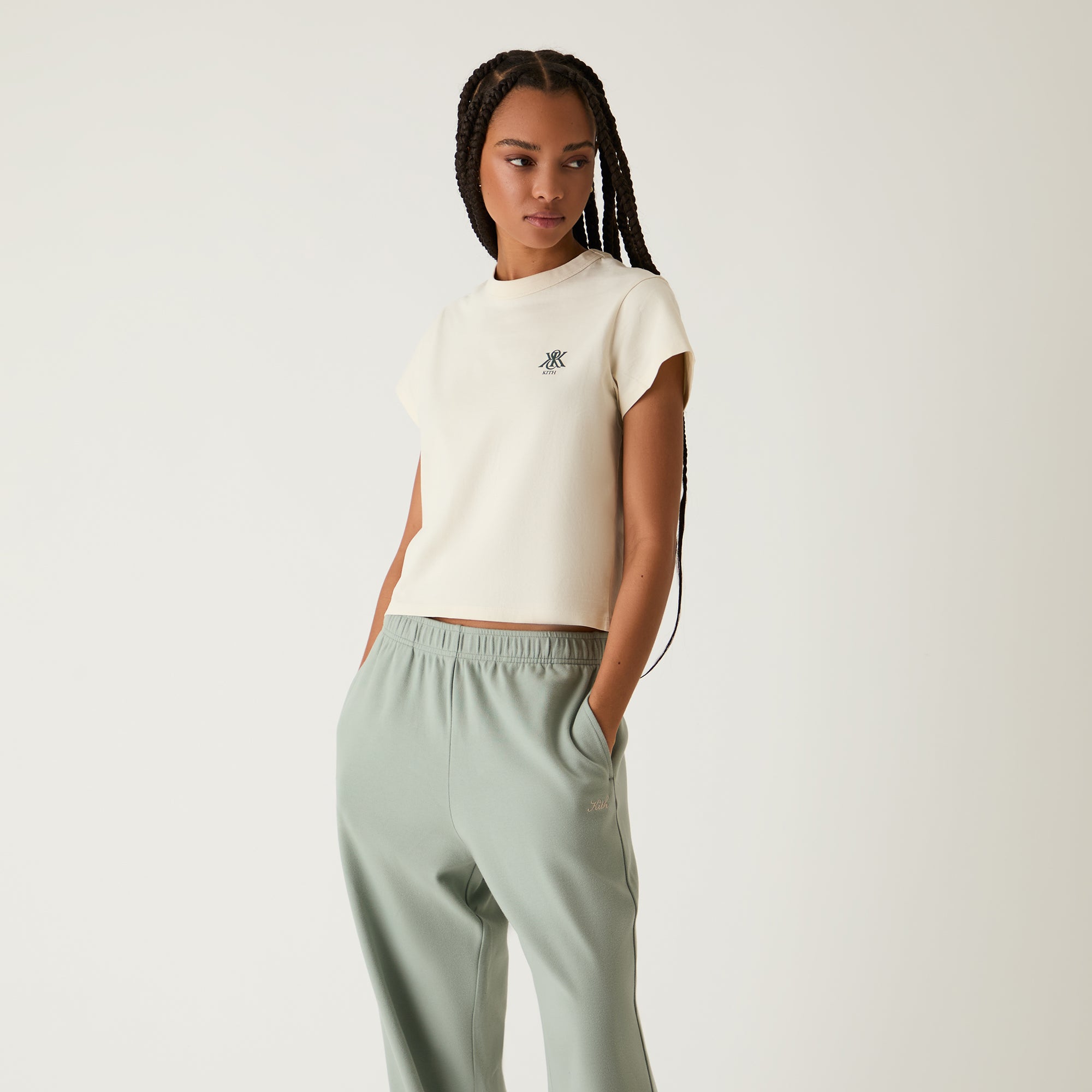 Kith Women Mica Mohair Crest Sweater - Stratus