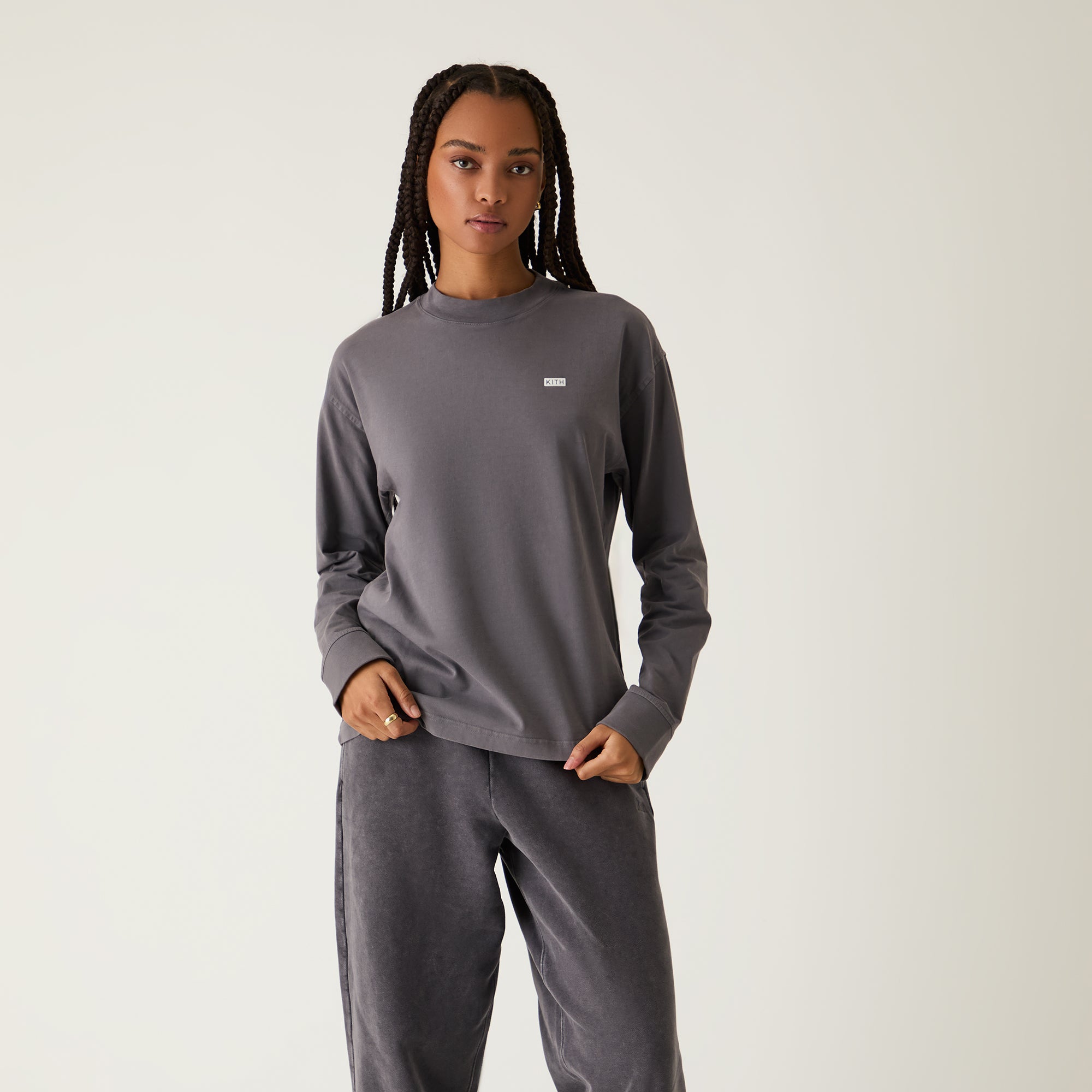 Kith Women Oversized Sonoma Sueded Long Sleeve - Hurricane Kith Women Oversized Sonoma Sueded Long Sleeve - Hurricane