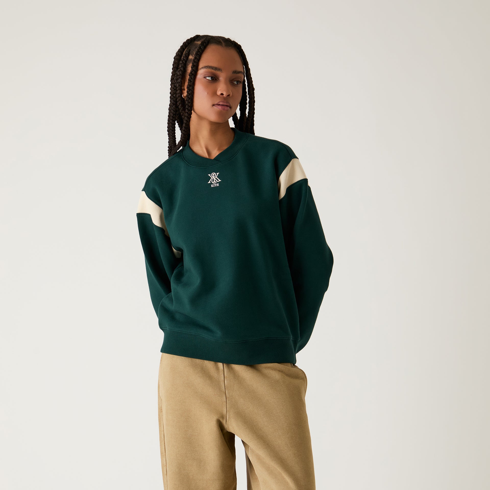 Kith Women Asher II Crest Crewneck - Chronicle