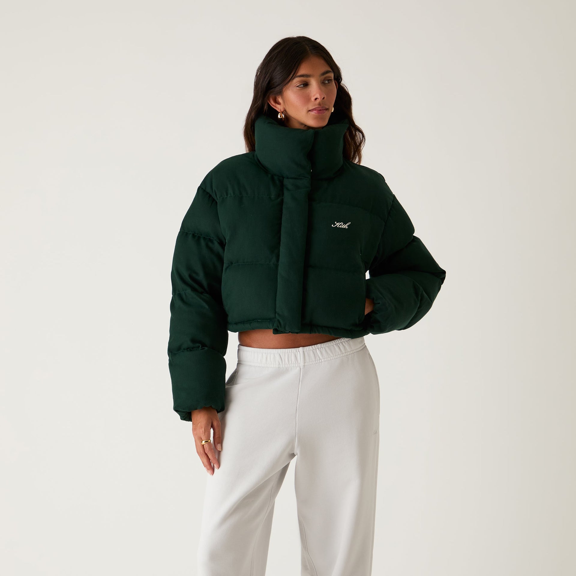Kith Women Shae Cropped Denim Puffer - Stadium PH