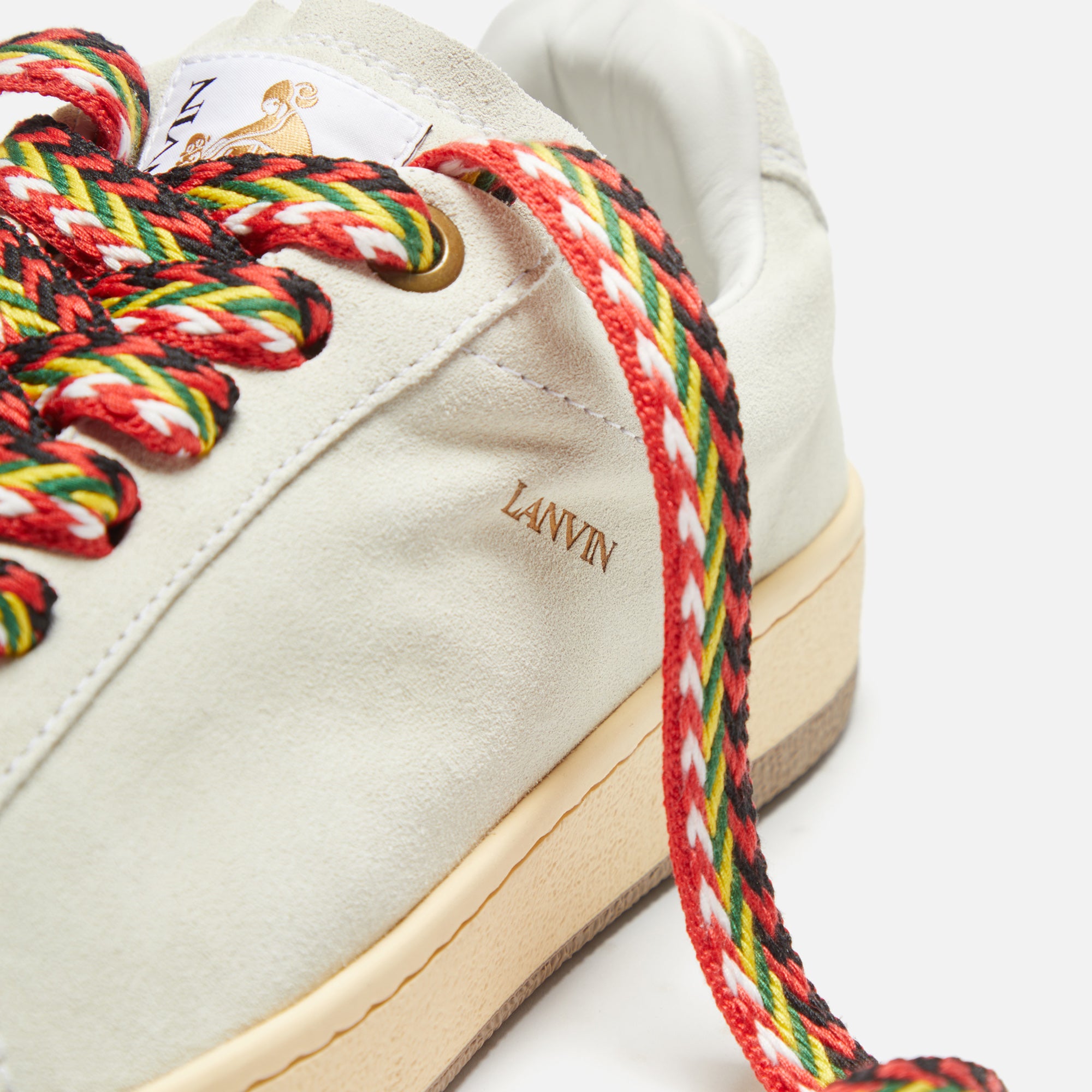 スニーカー LANVIN FW23 LITE CURB LOW TOP SNEAKERS (SKDK0BVESU000) LANVIN LIGHT CURB LOGO LOW-TOP SNEAKERS WOMEN SHOES