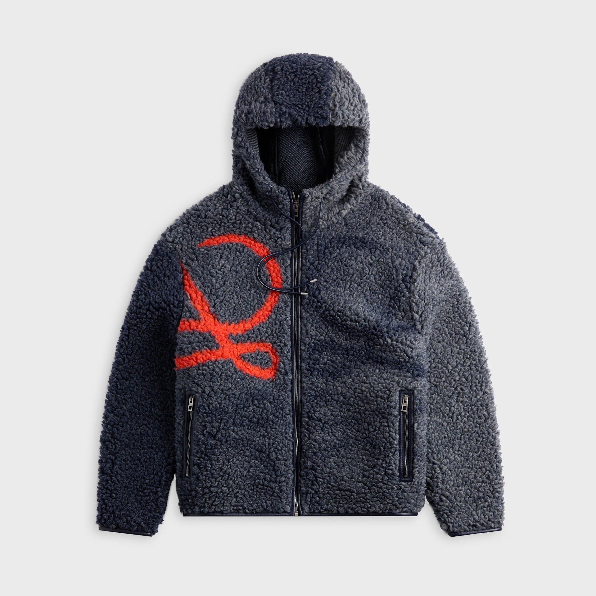 Loewe Hooded Jacket - Navy / Orange