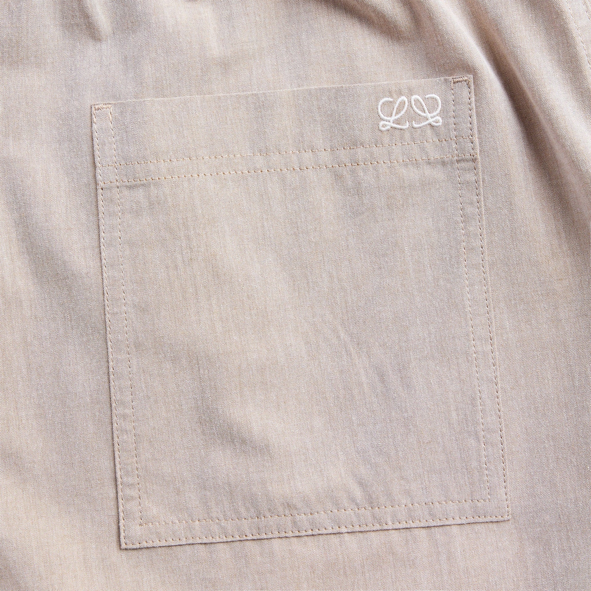Loewe Turn-Up Cotton Short - Beige