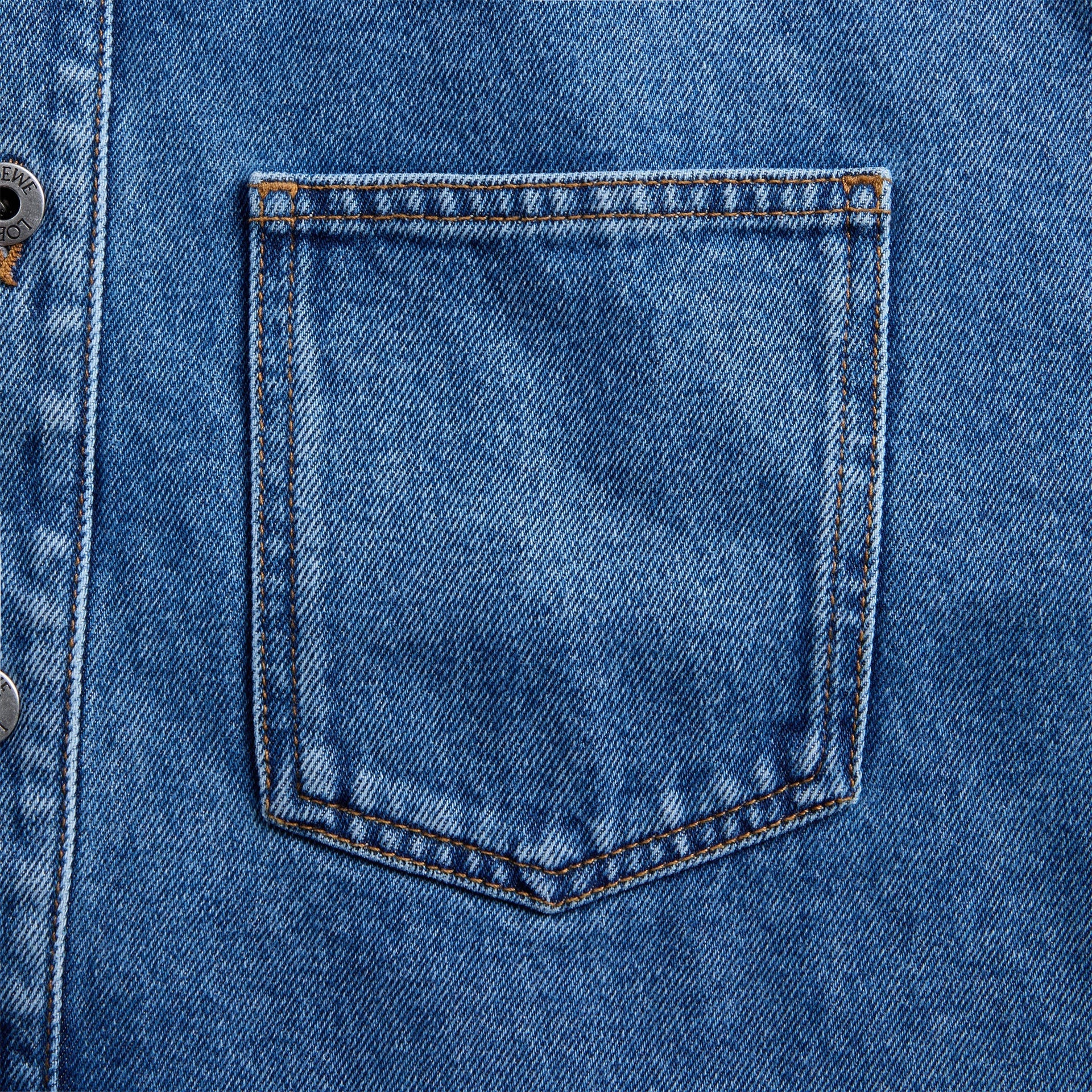 Loewe Anagram Overshirt - Mid Blue Denim