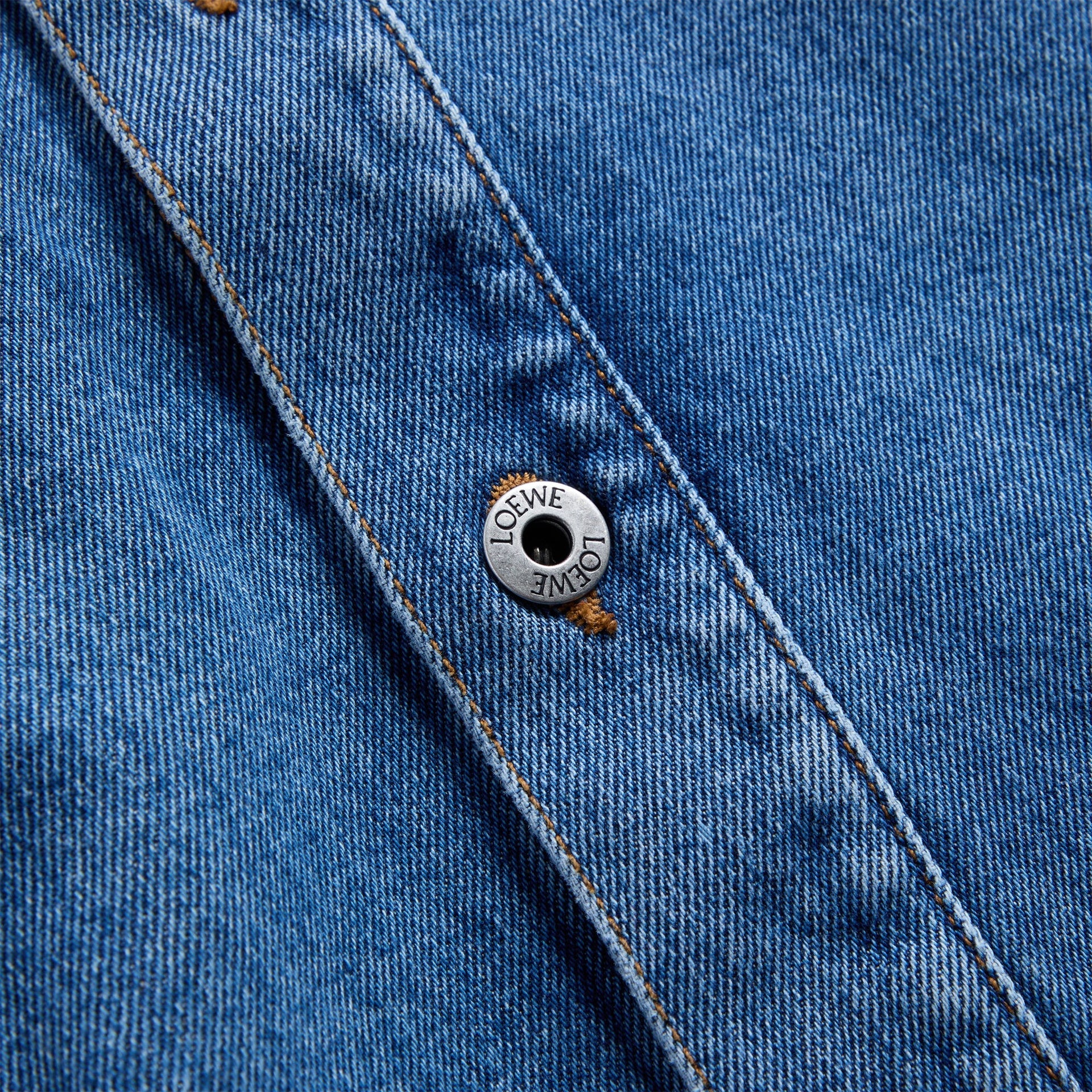 Loewe Anagram Overshirt - Mid Blue Denim