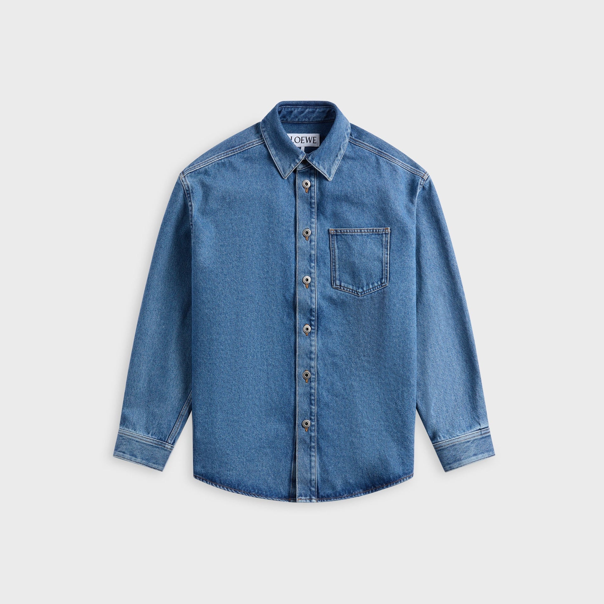 Loewe Anagram Overshirt - Mid Blue Denim