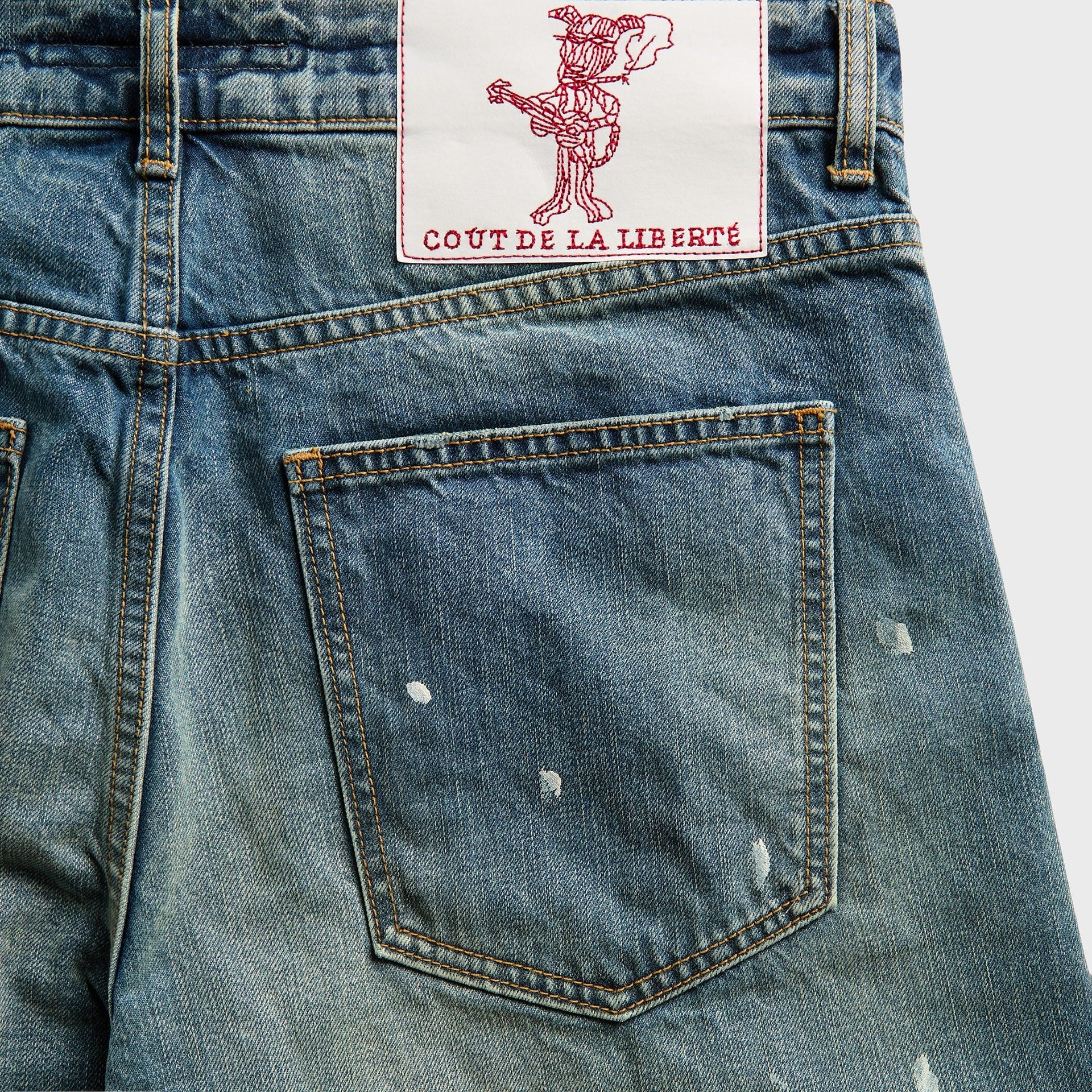 Coût De La Liberté Zander Crispy Denim Baggy Short - Guild Quilt