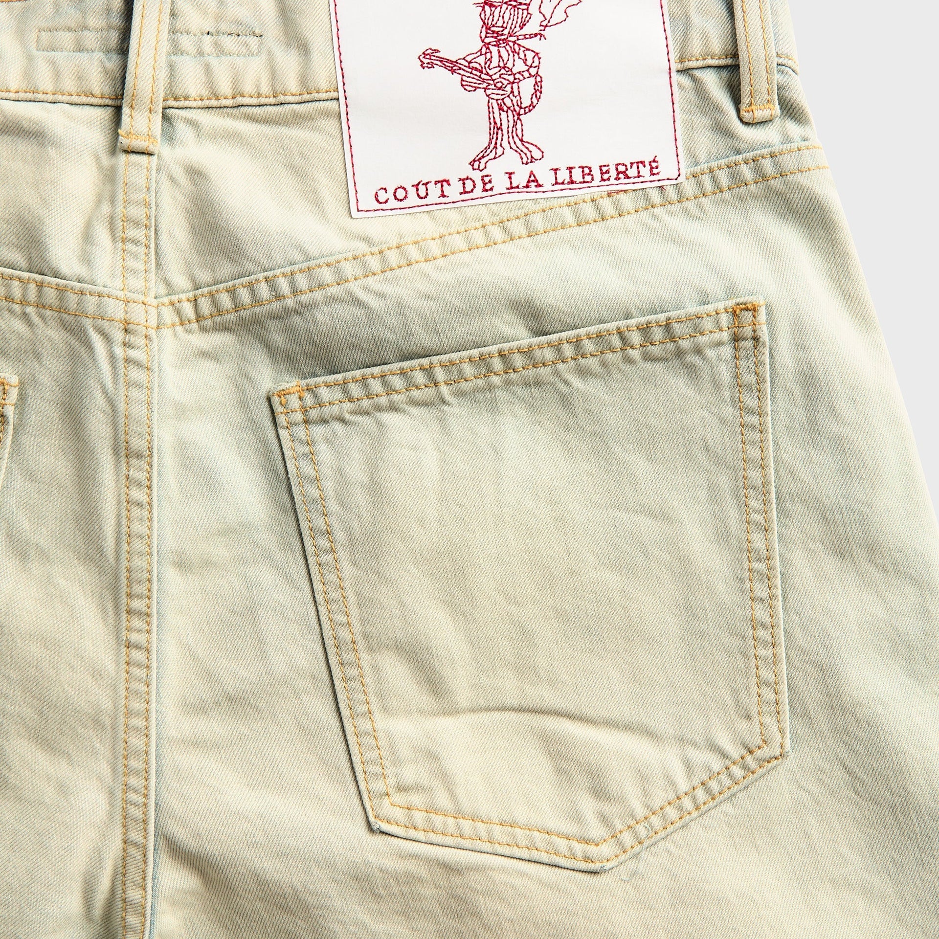 Coût De La Liberté Zander Crispy Denim Baggy Short - Thames Wash