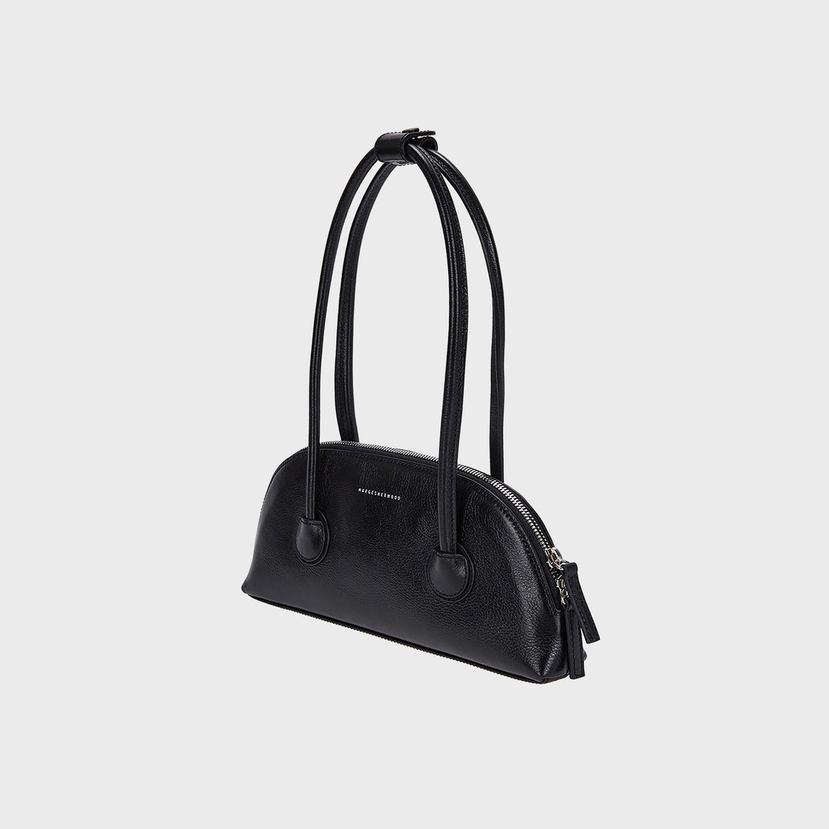 MARGESHERWOOD Bessette Shoulder Bag - Black Glossy Plain