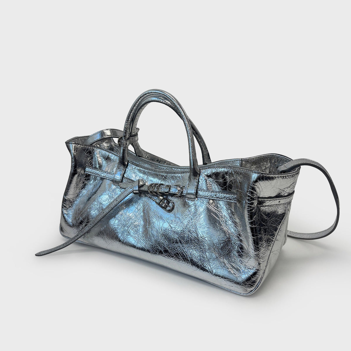 MARGESHERWOOD Grandma Used Bag - Silver Crinkle