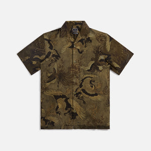 Maharishi Peace Cranes Camp Collar Shirt - Olive