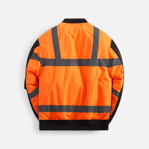 Maharishi Hi-Vis Ma-1 Flight Jacket - Black / Neon Orange