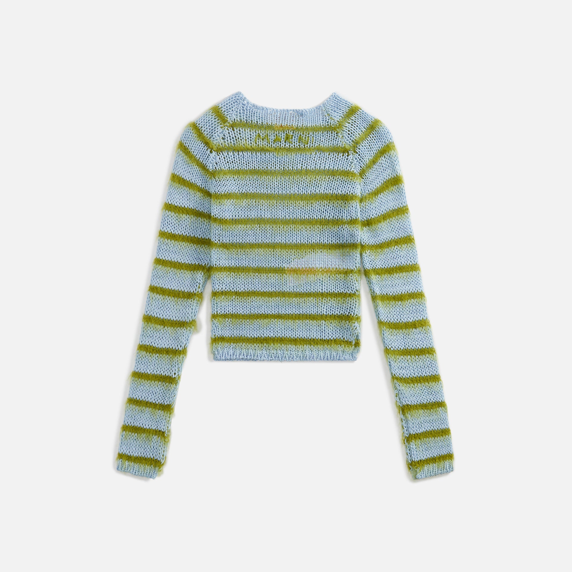 Marni Roundneck Bicolor Brushed Stripe Sweater - Iris Black