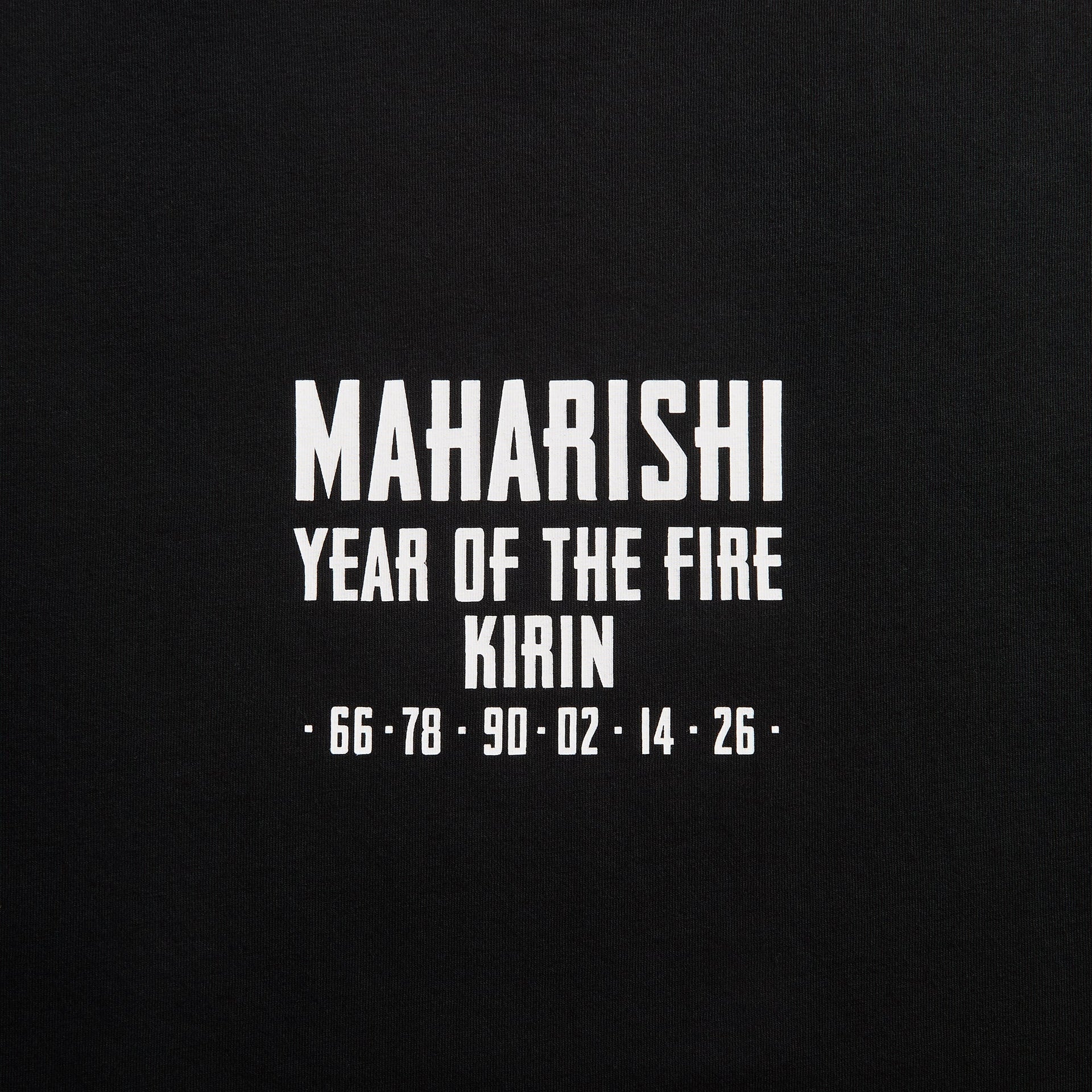 Maharishi 7238 Paper Cut Kirin Tee - Black
