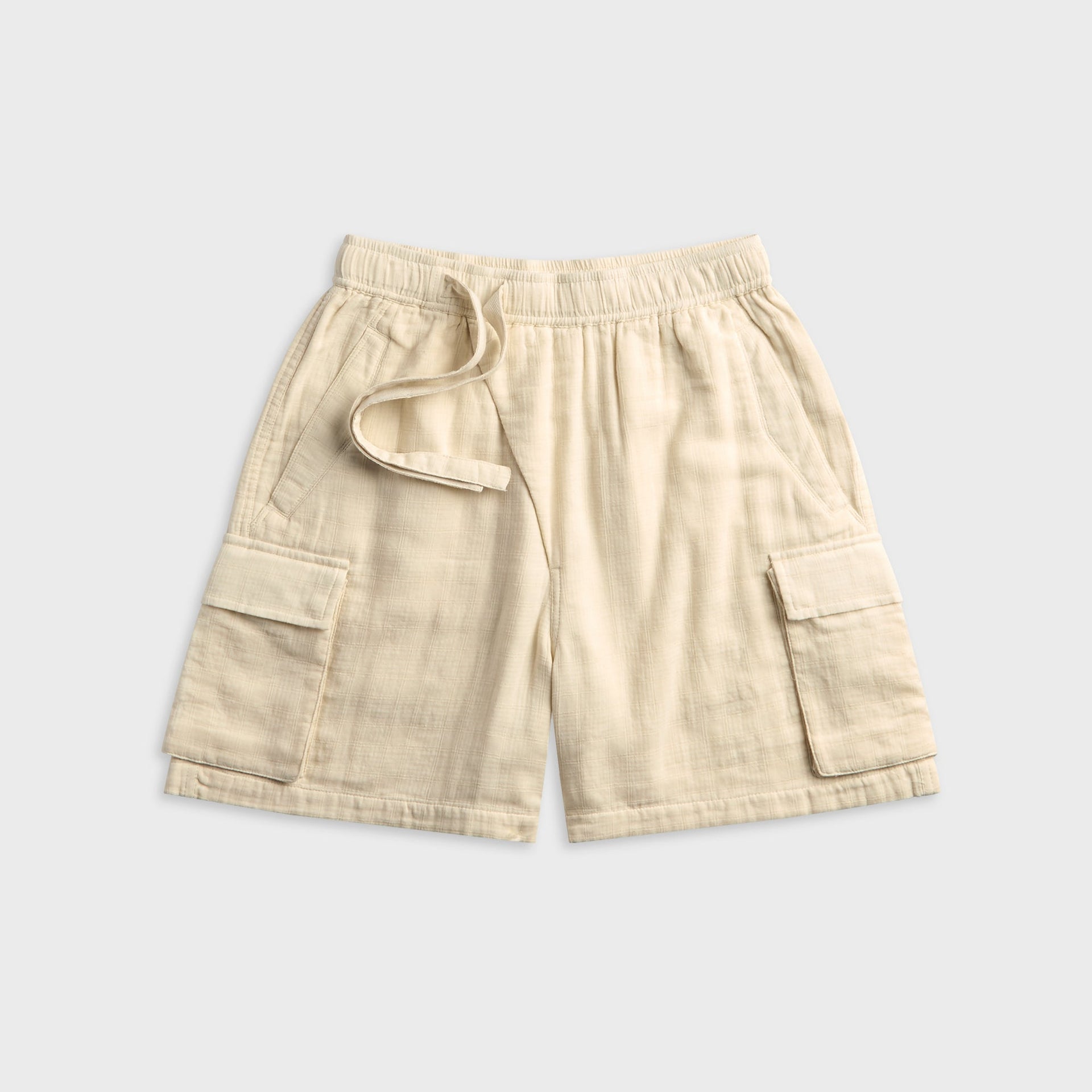 Maharishi 7317 Double Voile Asymmetrical Cargo Short - Ecru