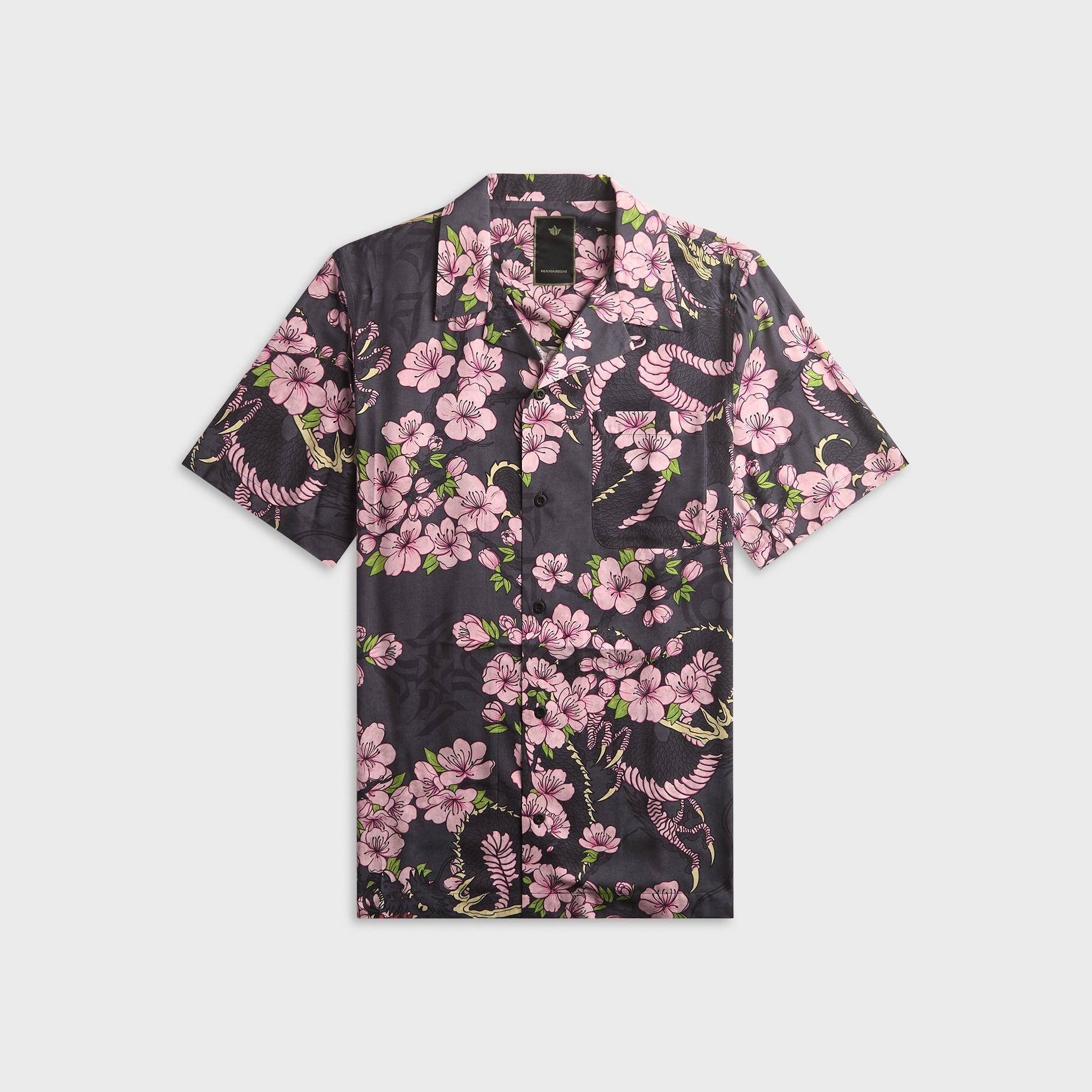 Maharishi 7359 Sakura Camp Collar Shirt - Navy – Kith