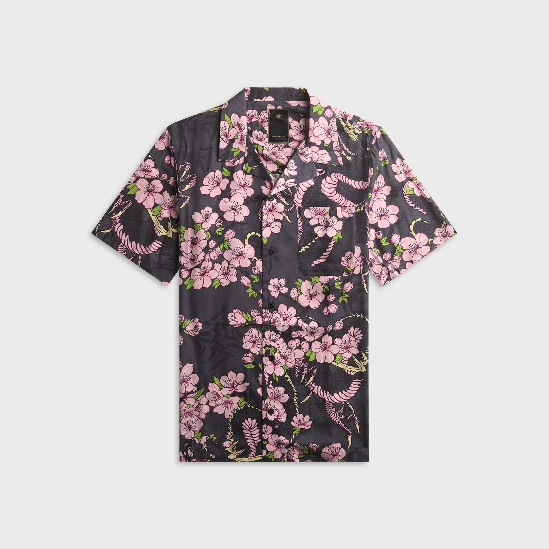 Maharishi 7359 Sakura Camp Collar Shirt - Navy