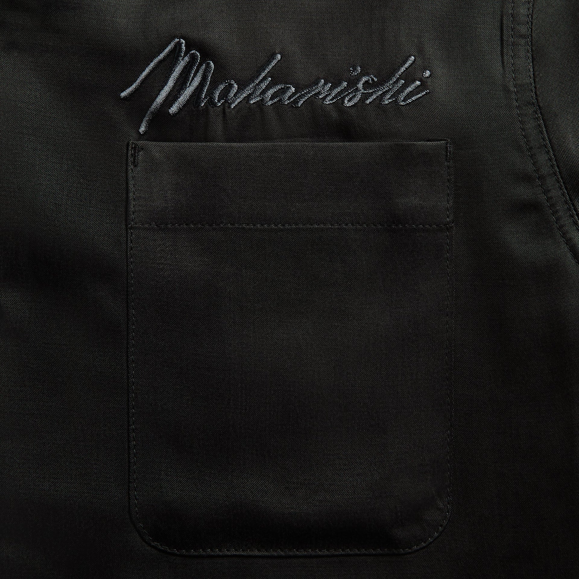 Maharishi 7364 Sakura Dragon Camp Collar Shirt - Black