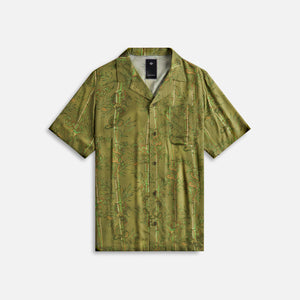 Maharishi Dragon Bamboo Camp Collar Shirt Retro - Olive
