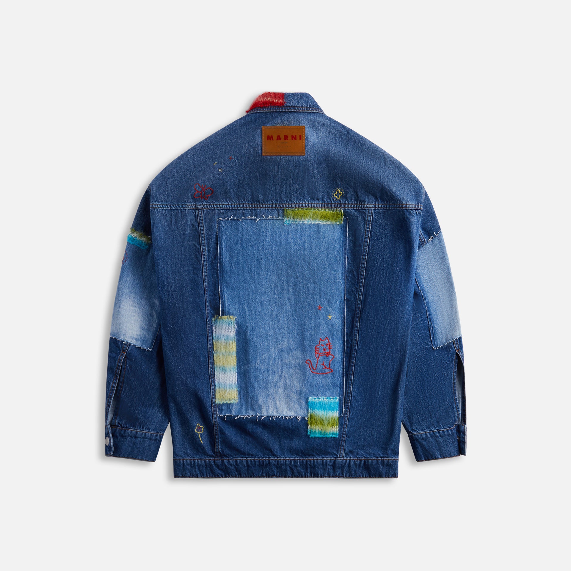 Marni Stone Washed Jacket with Mohair - Iris Blue