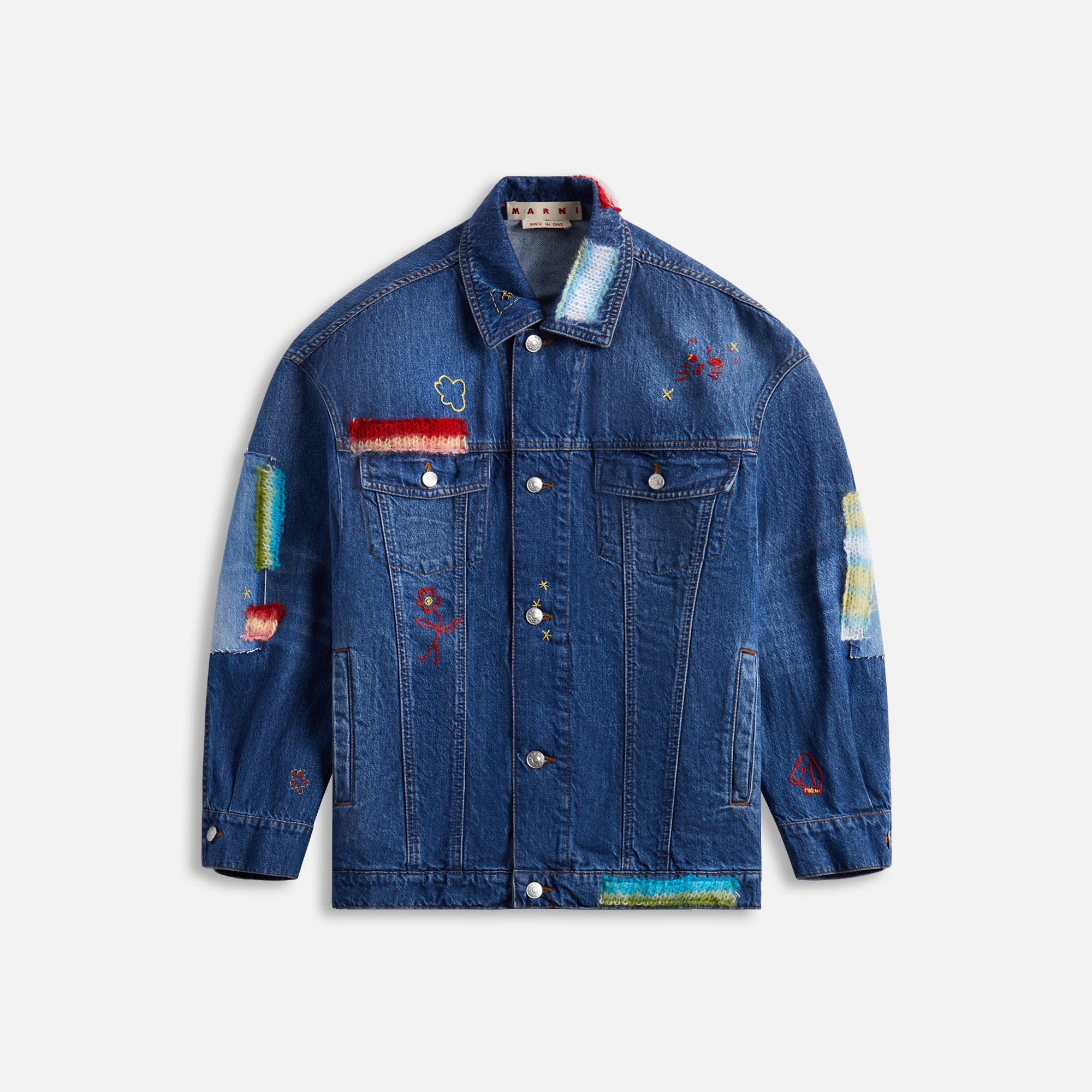 Marni Stone Washed Jacket with Mohair - Iris Blue – Kith