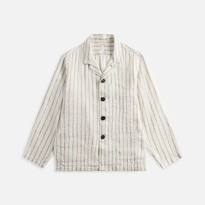 Massimo Alba Florida Cotton Linen patchwork Shirt Jacket - Summer Sand