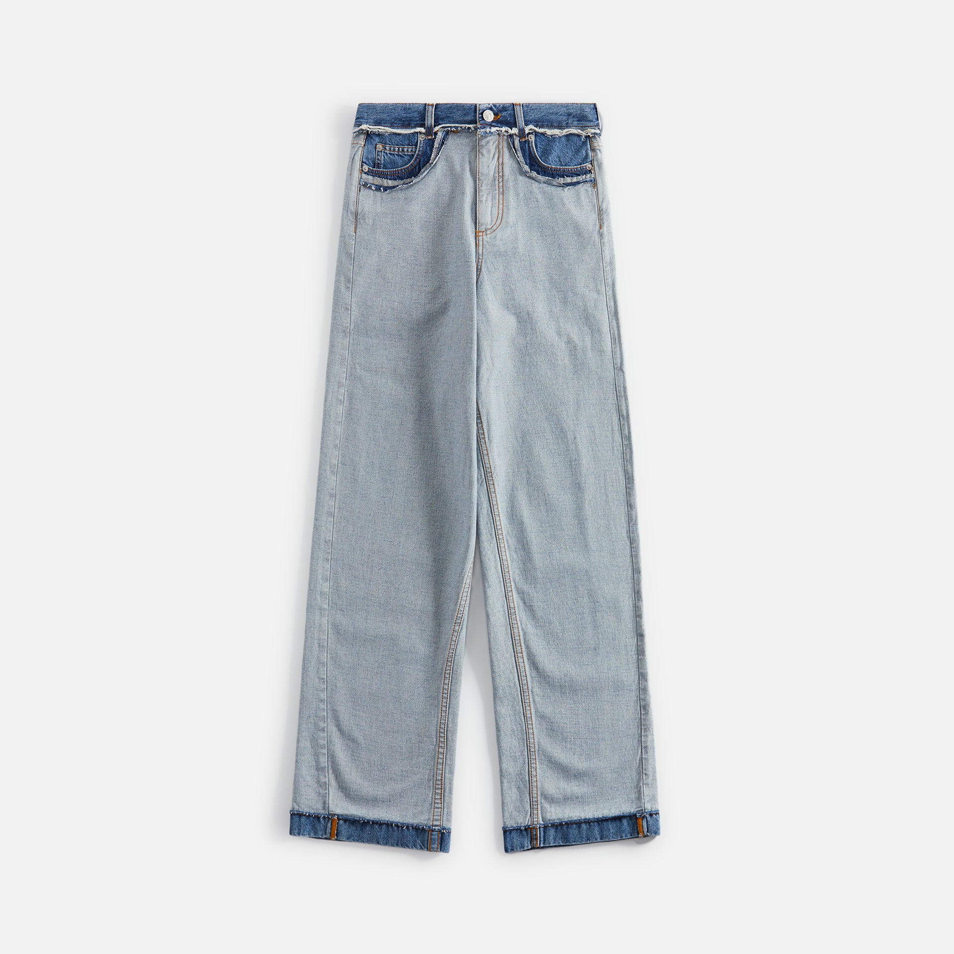 marni Trunk Stone Washed Blue Denim with Mohair - Iris Blue